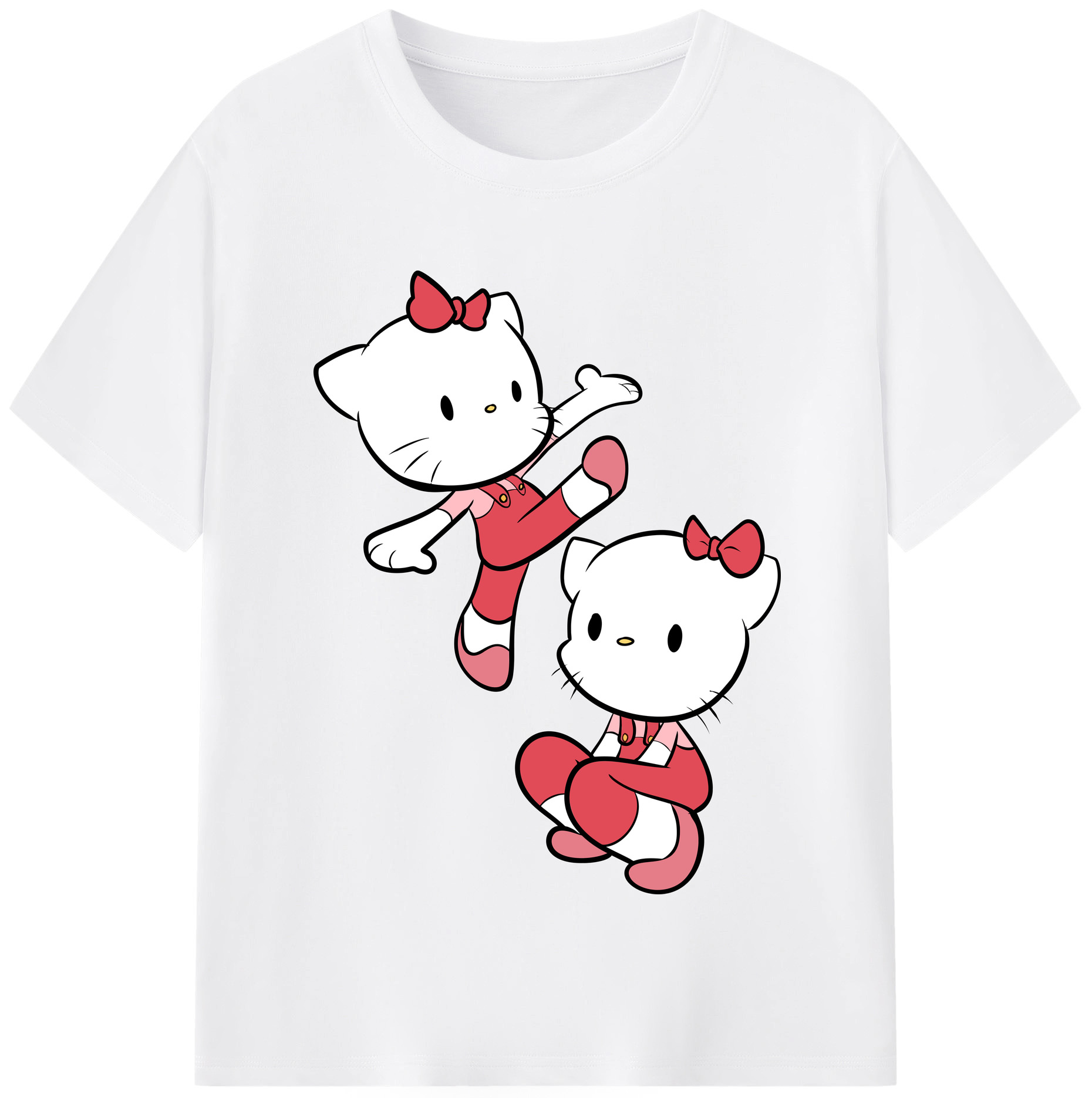 （画像用） Hello Kitty ハローキティ 綿100％半袖Tシャツ（フロントプリント）