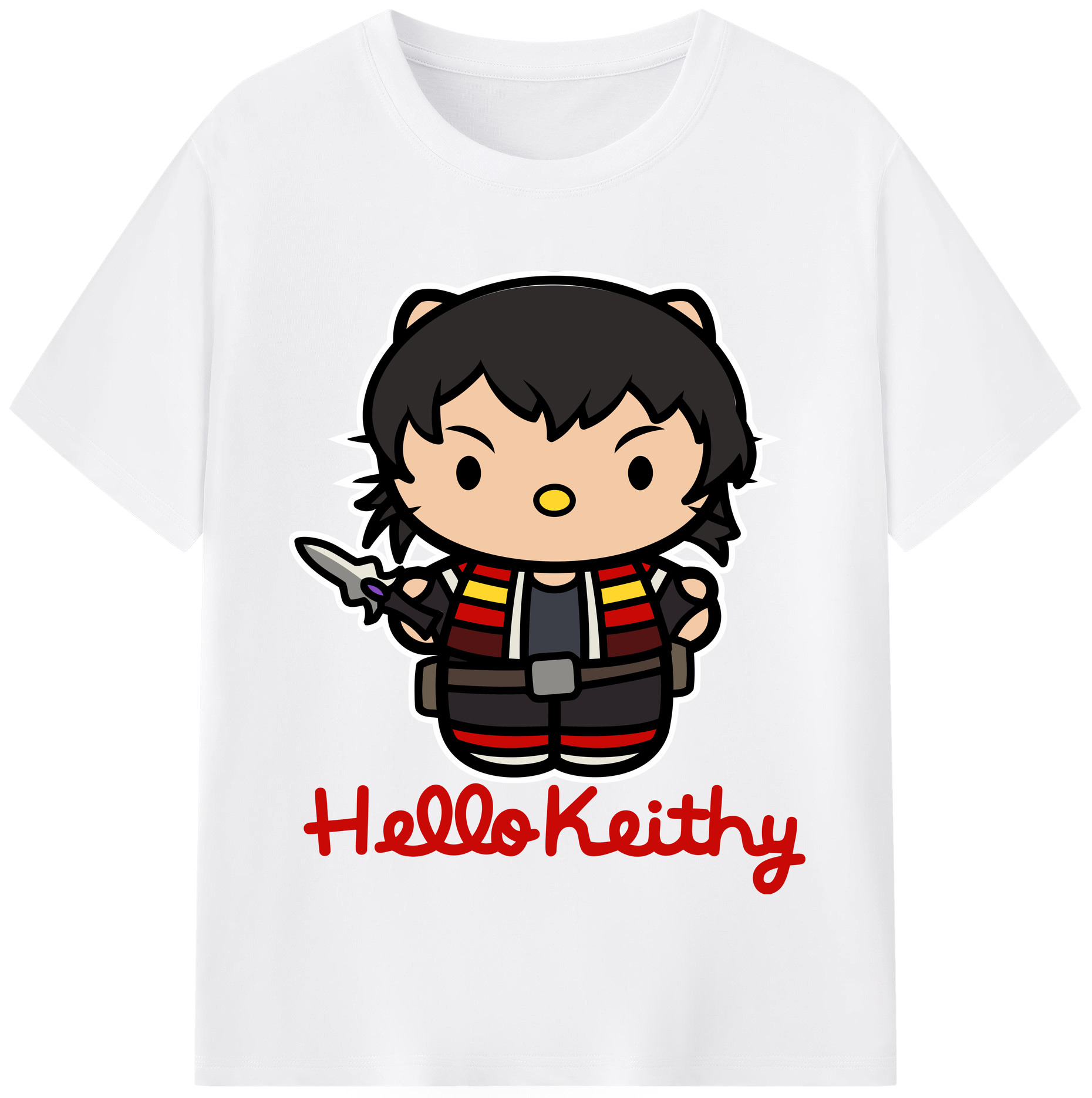 （画像用） Hello Kitty ハローキティ 綿100％半袖Tシャツ（フロントプリント）
