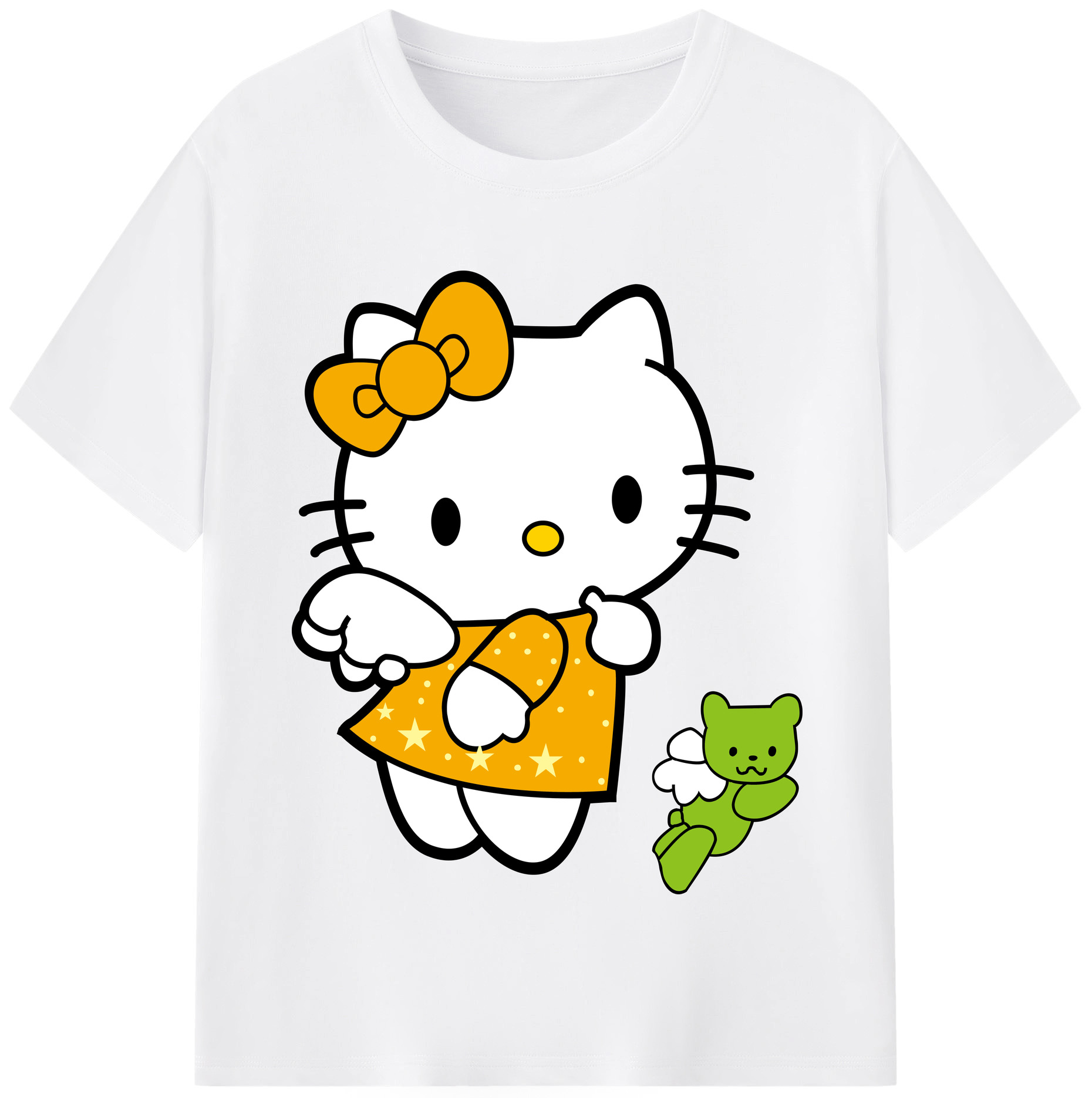 （画像用） Hello Kitty ハローキティ 綿100％半袖Tシャツ（フロントプリント）