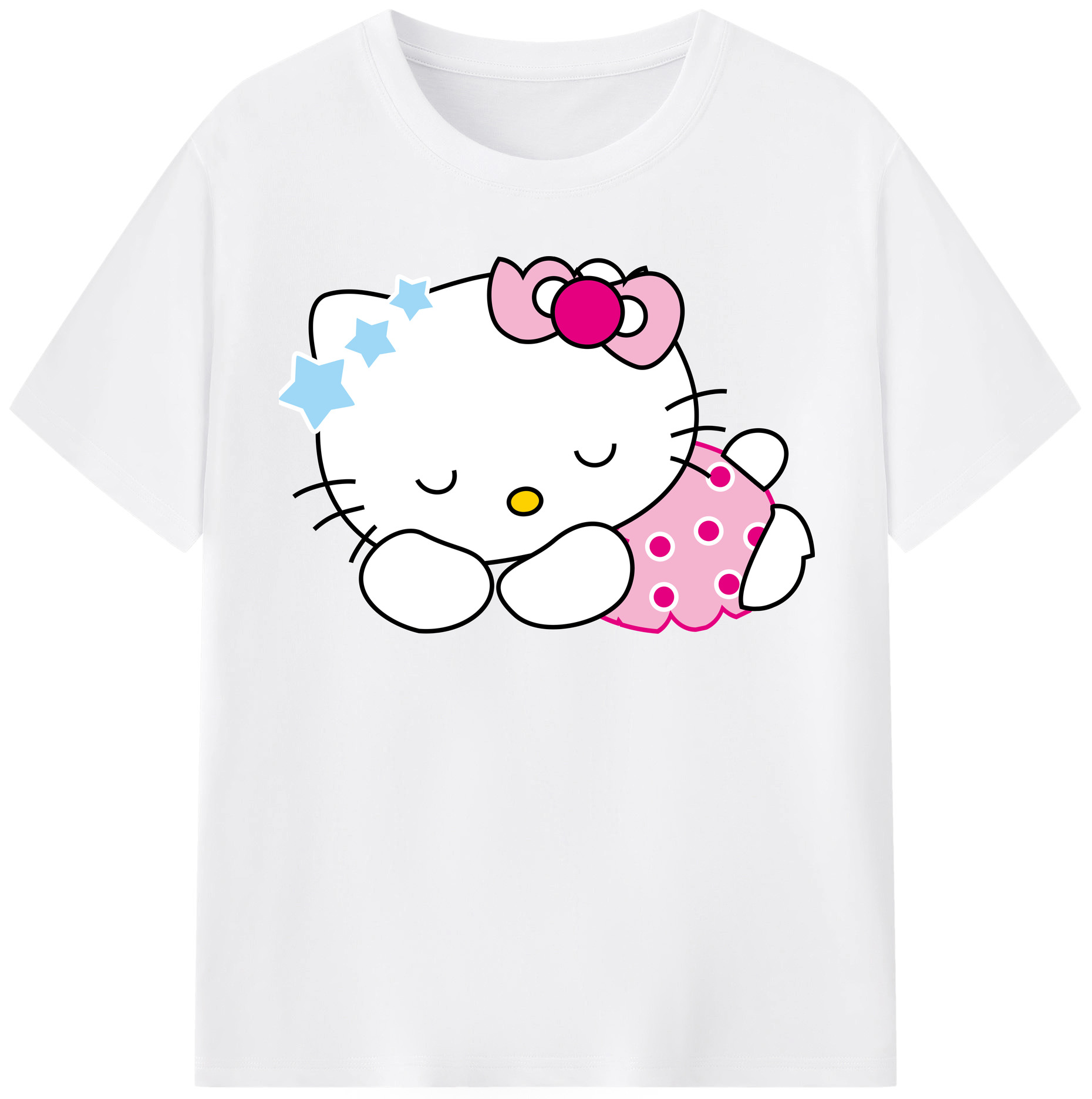 （画像用） Hello Kitty ハローキティ 綿100％半袖Tシャツ（フロントプリント）
