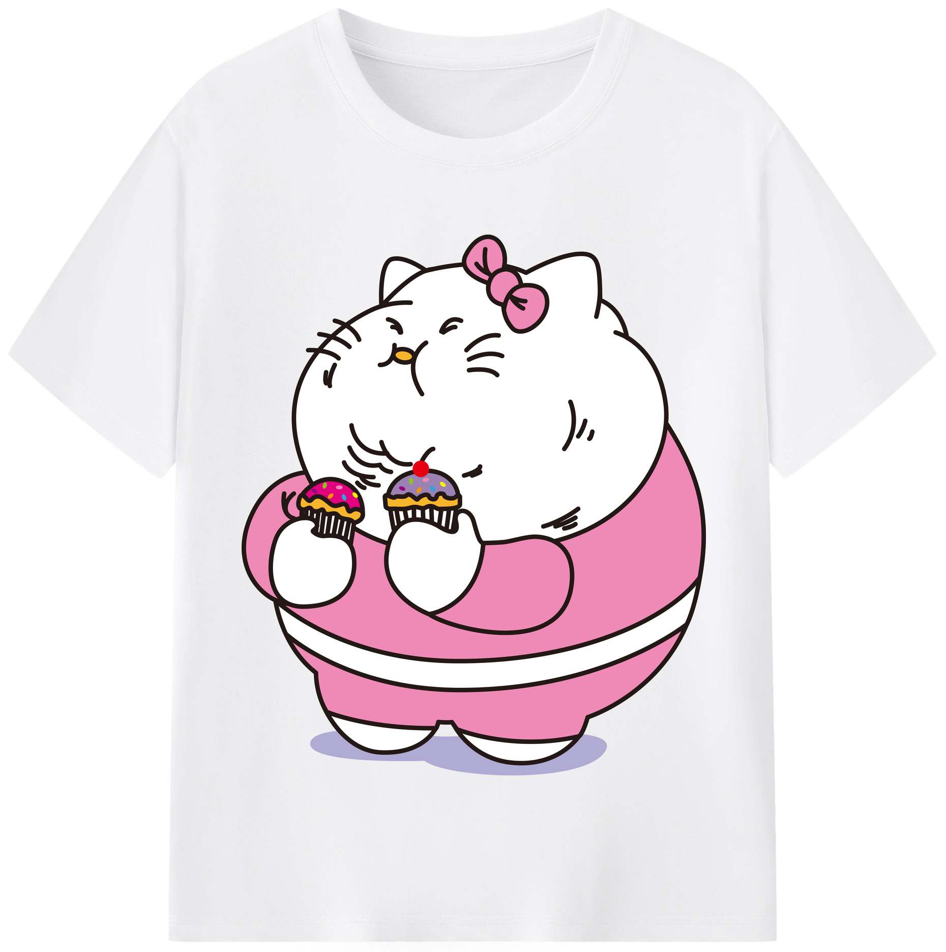 （画像用） Hello Kitty ハローキティ 綿100％半袖Tシャツ（フロントプリント）