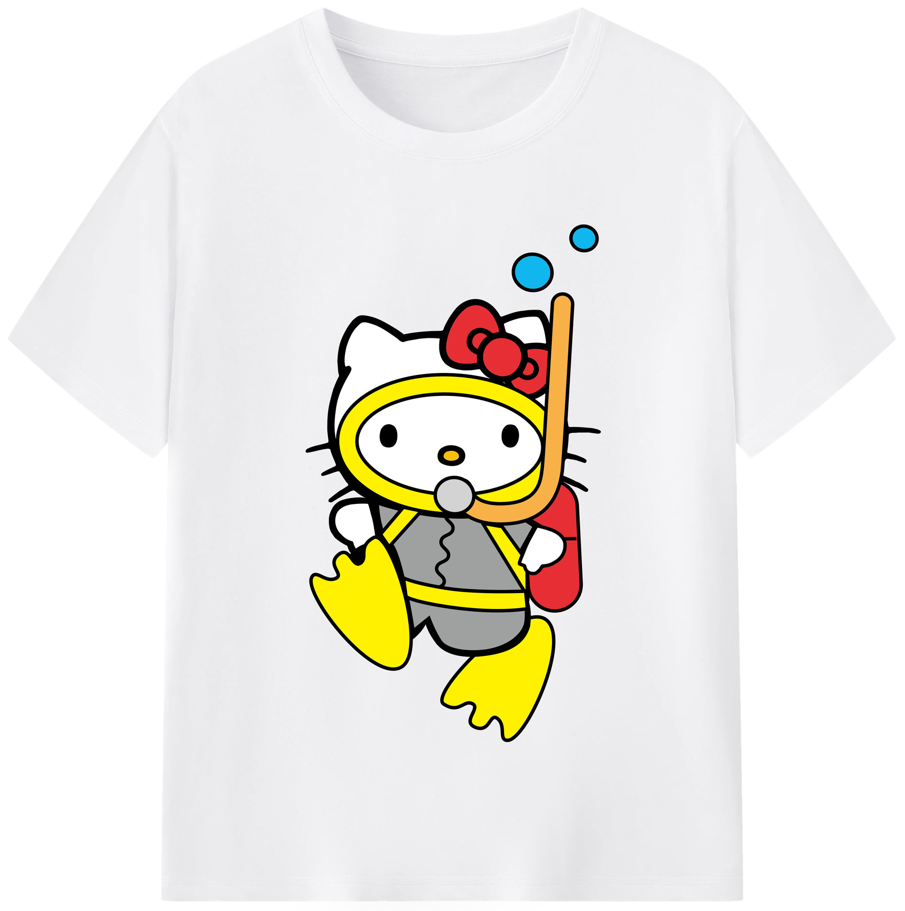 （画像用） Hello Kitty ハローキティ 綿100％半袖Tシャツ（フロントプリント）