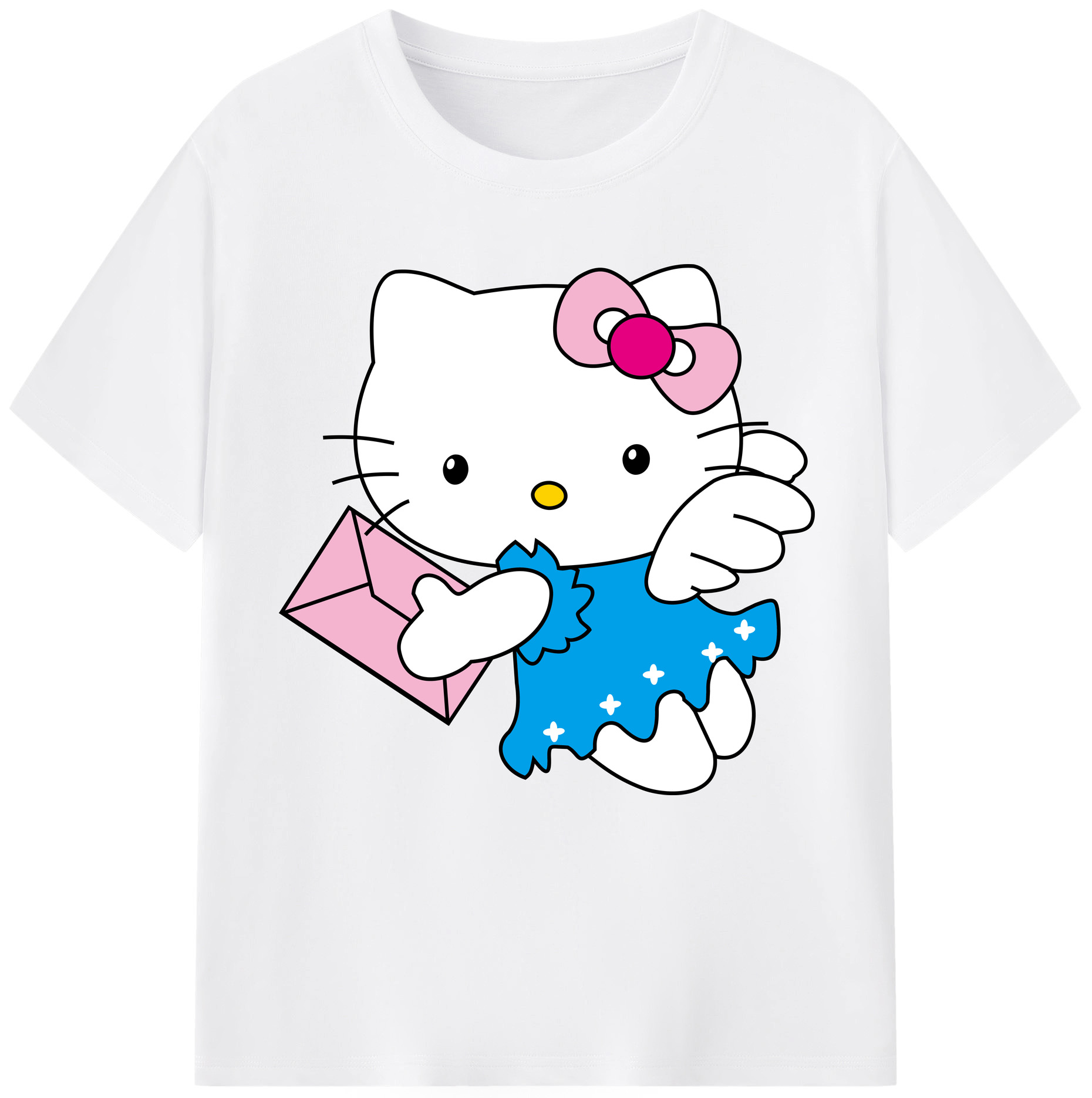 （画像用） Hello Kitty ハローキティ 綿100％半袖Tシャツ（フロントプリント）
