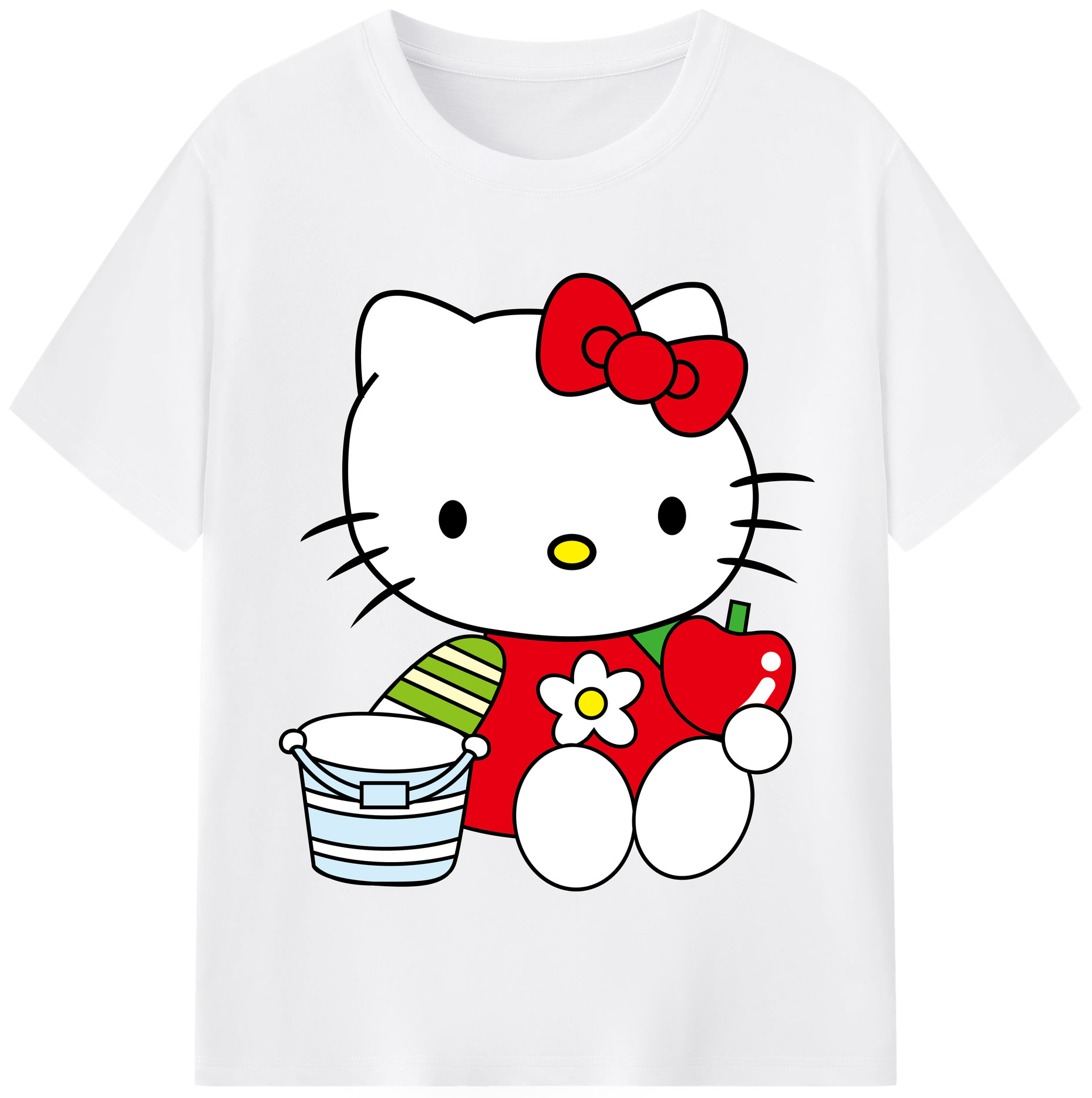 （画像用） Hello Kitty ハローキティ 綿100％半袖Tシャツ（フロントプリント）