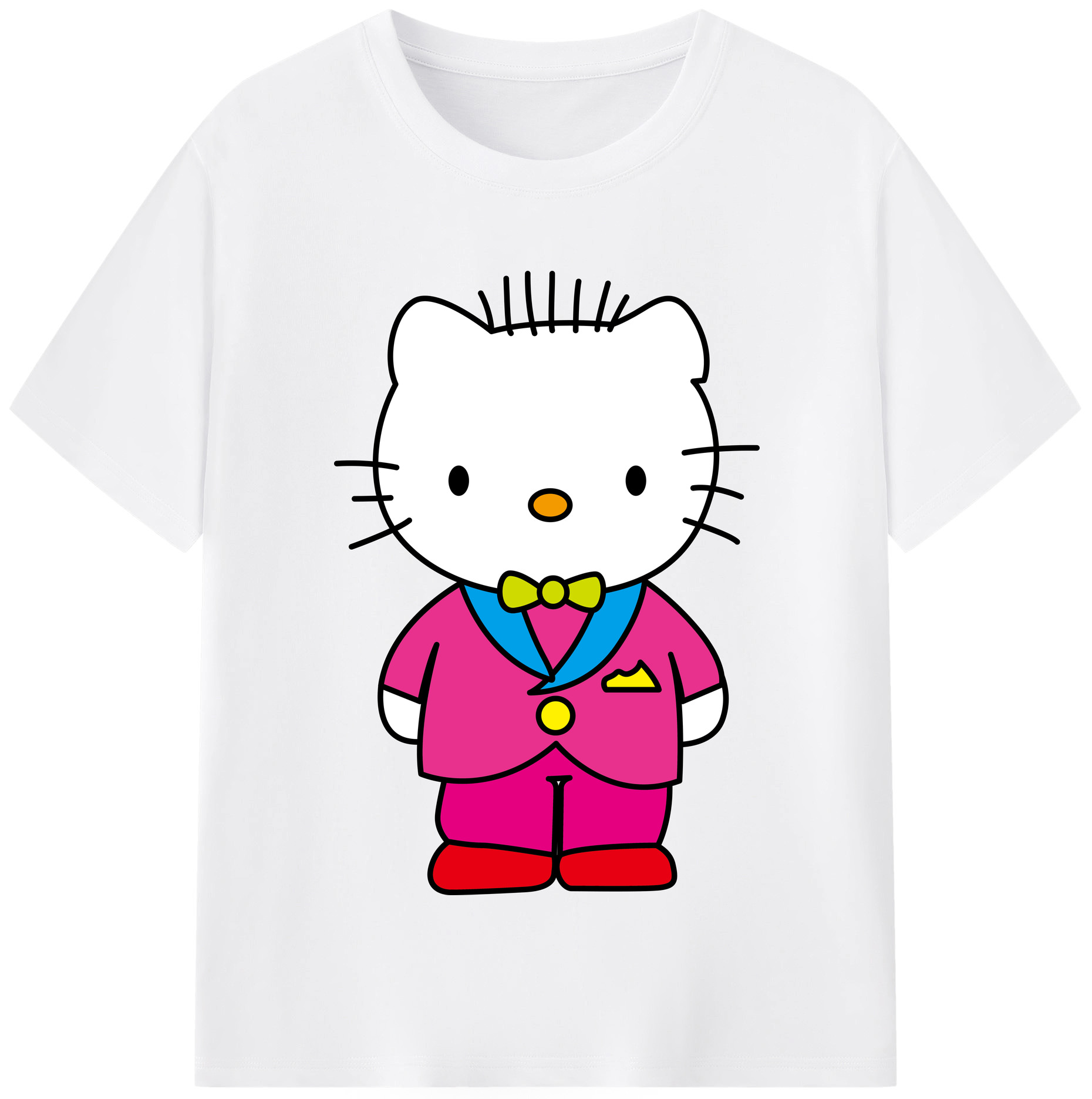 （画像用） Hello Kitty ハローキティ 綿100％半袖Tシャツ（フロントプリント）