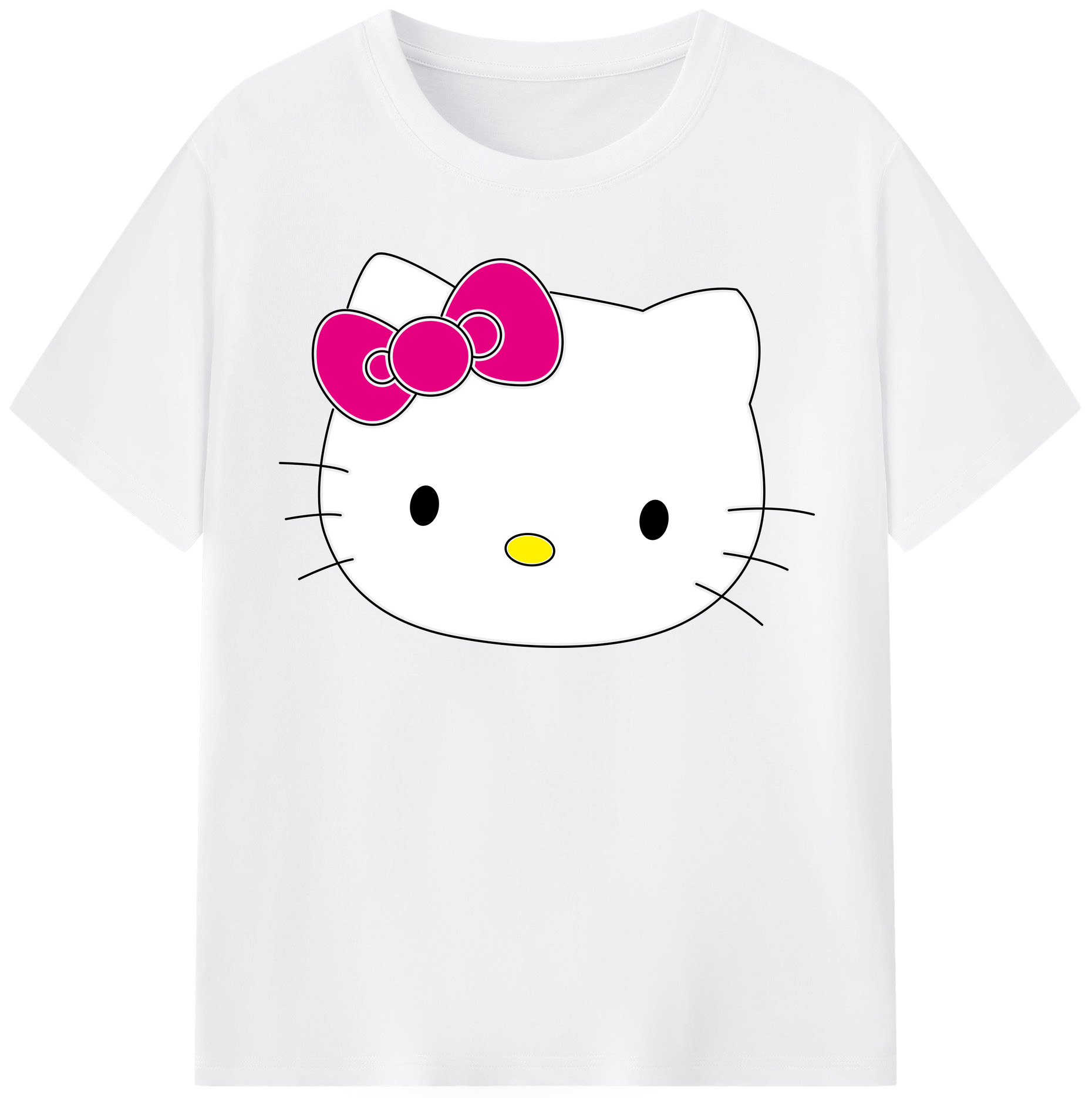 （画像用） Hello Kitty ハローキティ 綿100％半袖Tシャツ（フロントプリント）