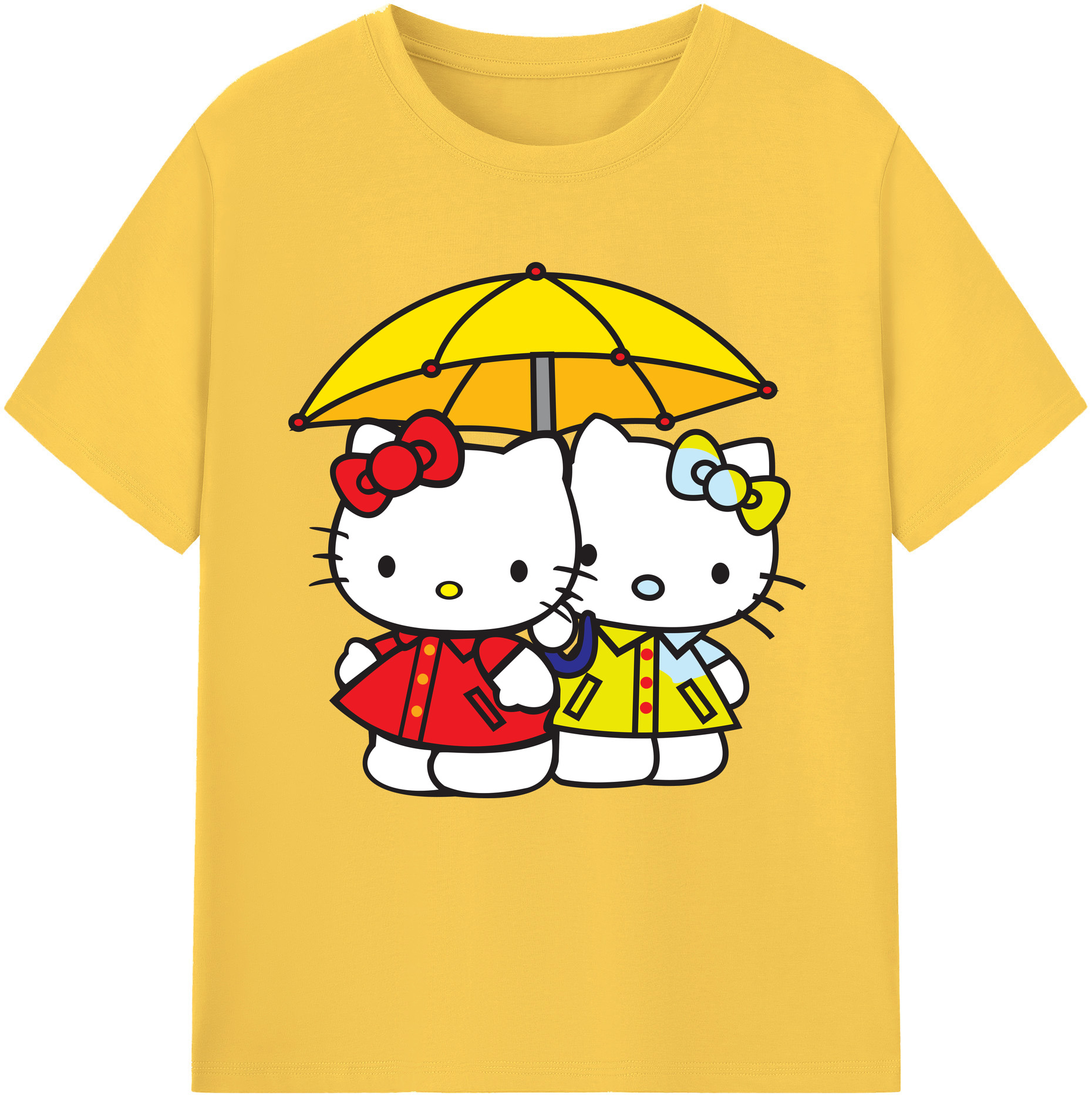 （画像用） Hello Kitty ハローキティ 綿100％半袖Tシャツ（フロントプリント）