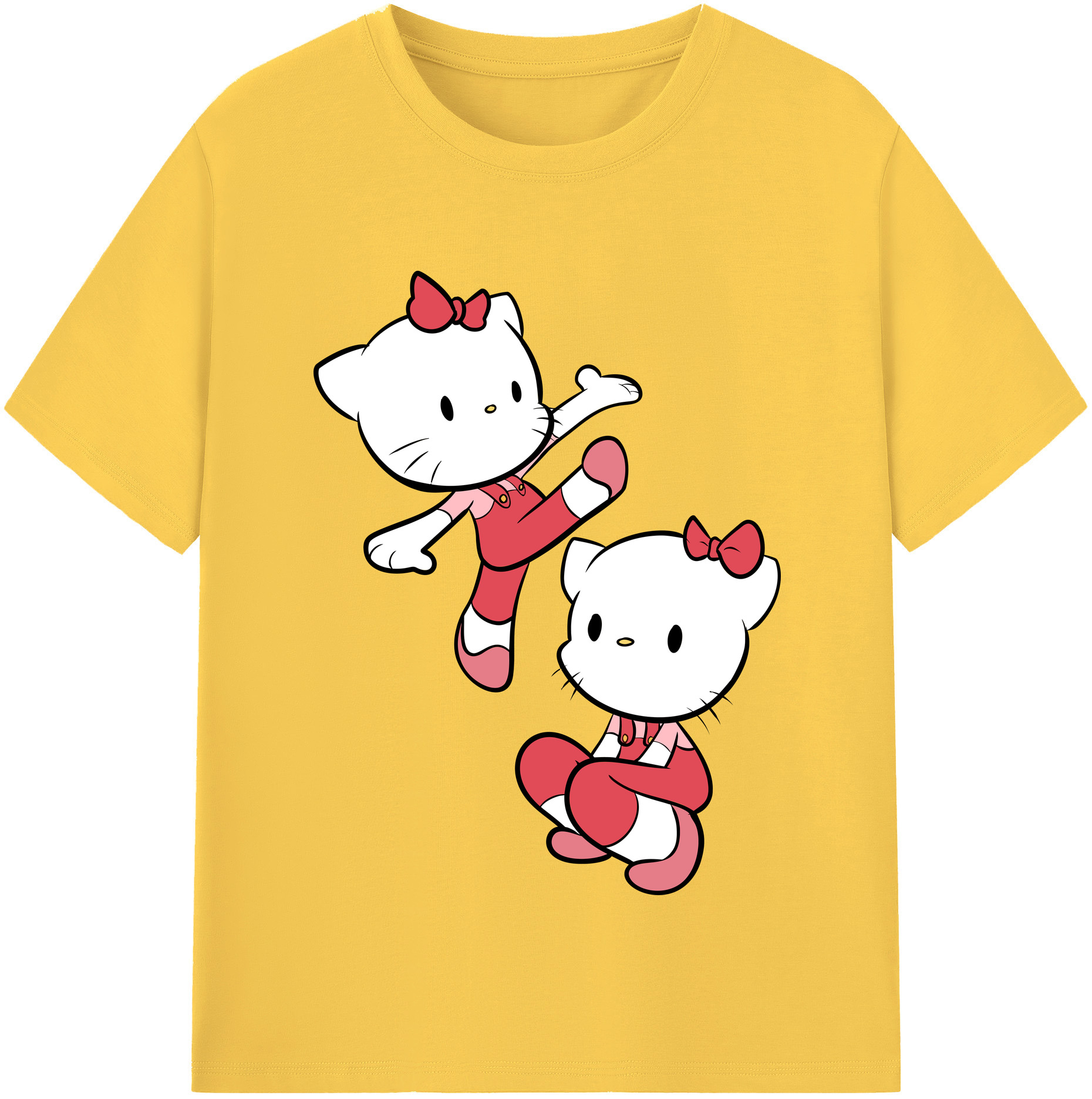 （画像用） Hello Kitty ハローキティ 綿100％半袖Tシャツ（フロントプリント）