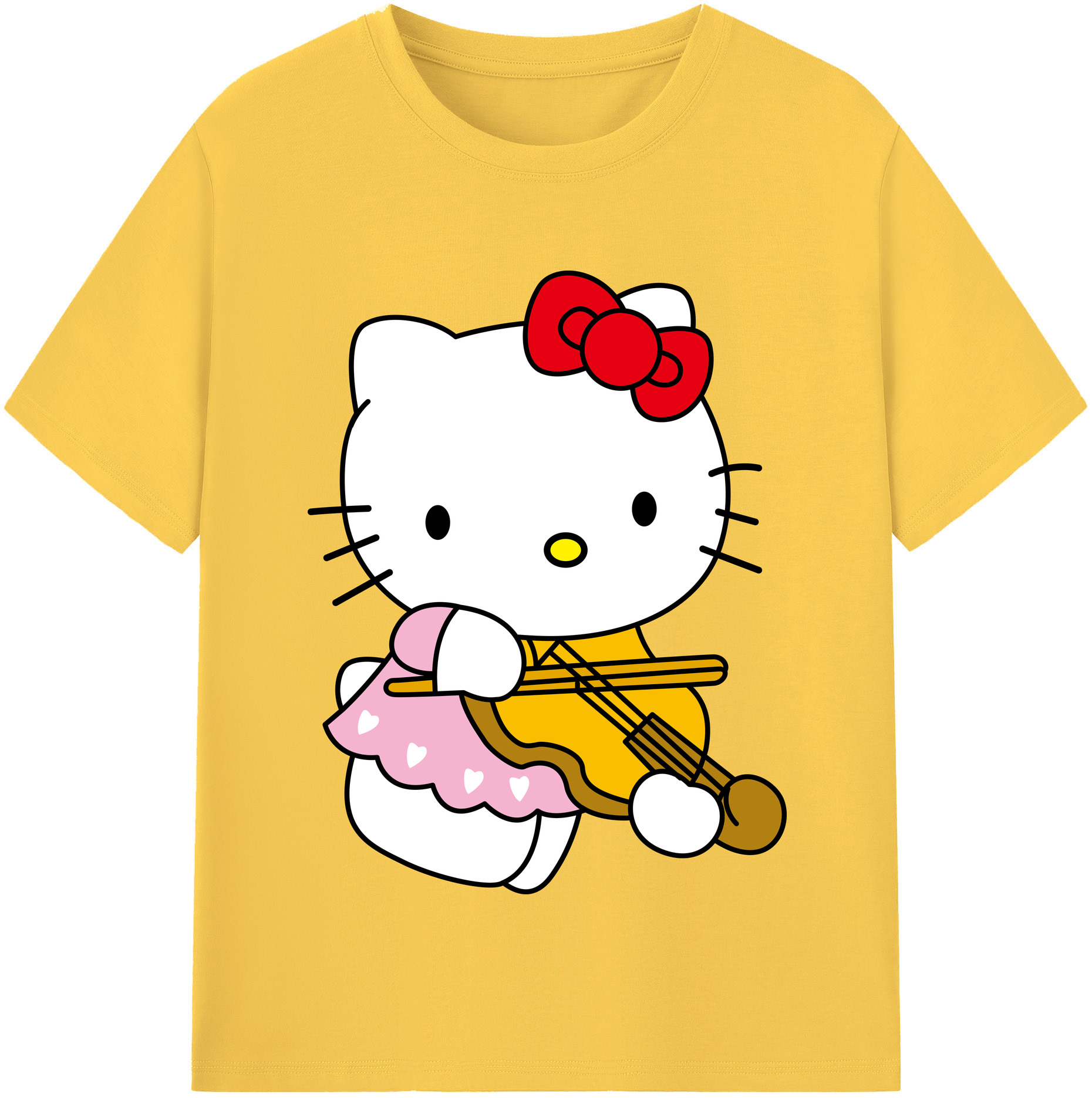 （画像用） Hello Kitty ハローキティ 綿100％半袖Tシャツ（フロントプリント）