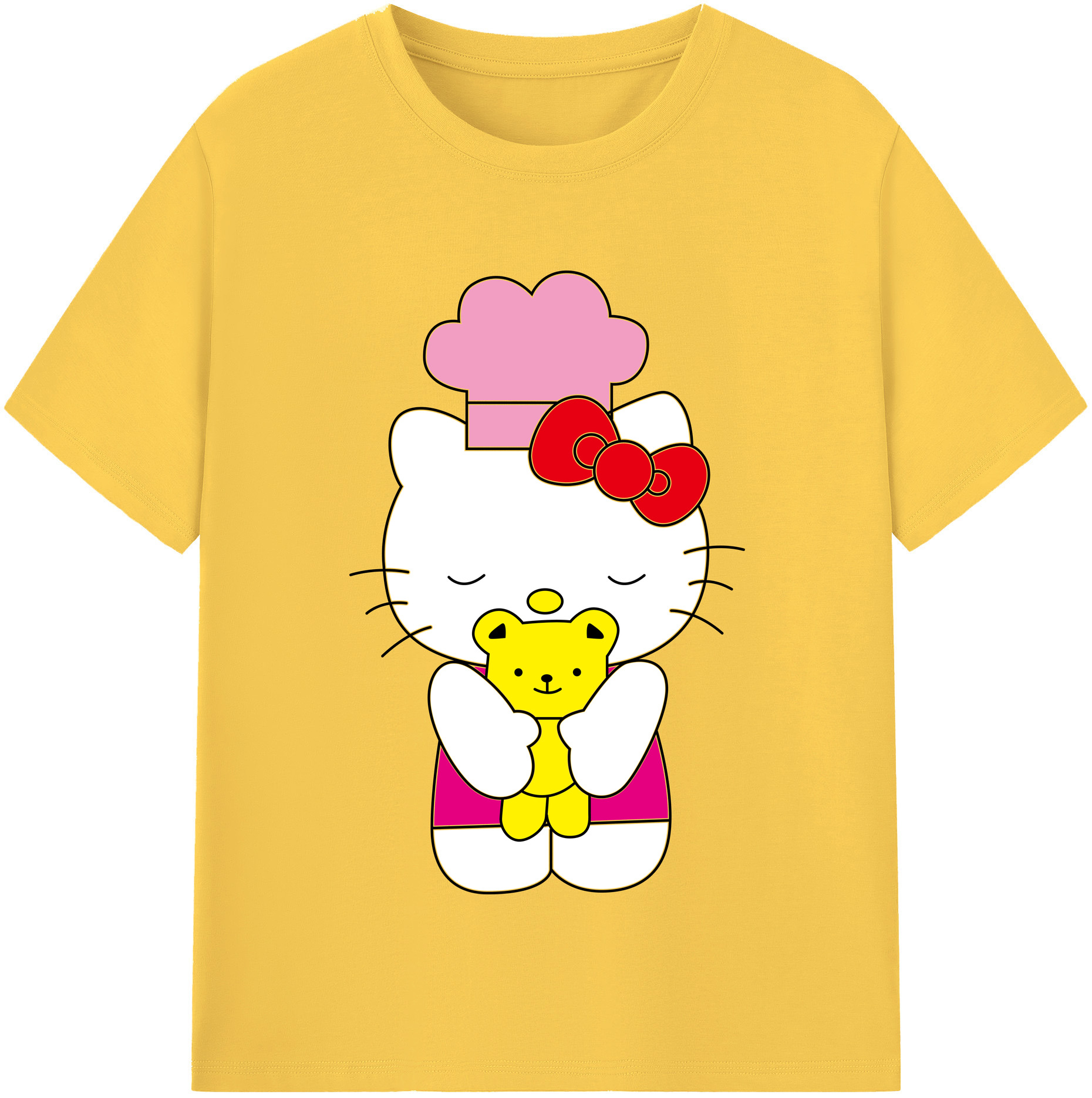 （画像用） Hello Kitty ハローキティ 綿100％半袖Tシャツ（フロントプリント）