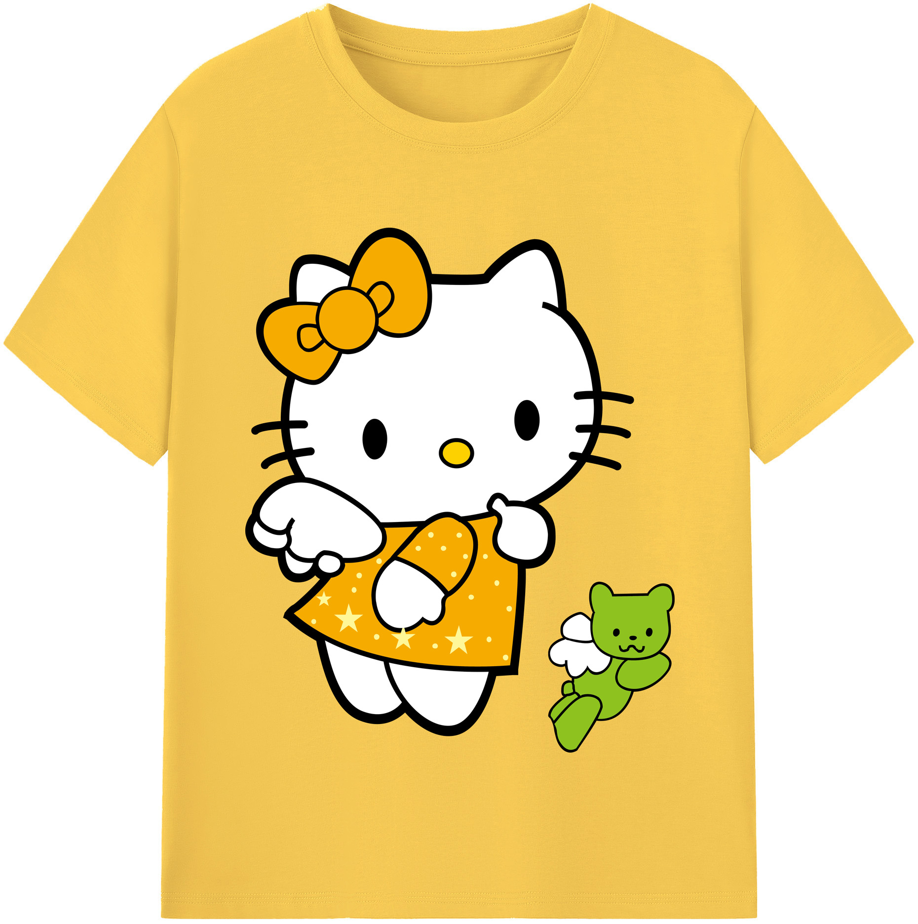 （画像用） Hello Kitty ハローキティ 綿100％半袖Tシャツ（フロントプリント）