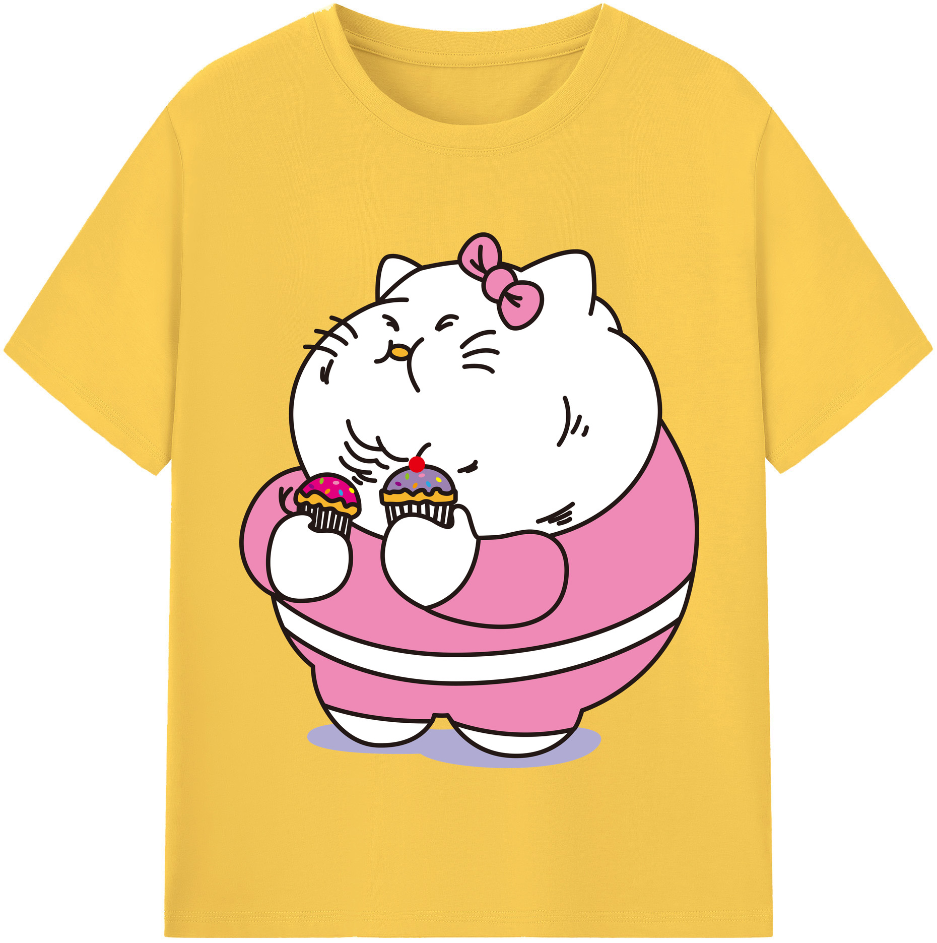 （画像用） Hello Kitty ハローキティ 綿100％半袖Tシャツ（フロントプリント）