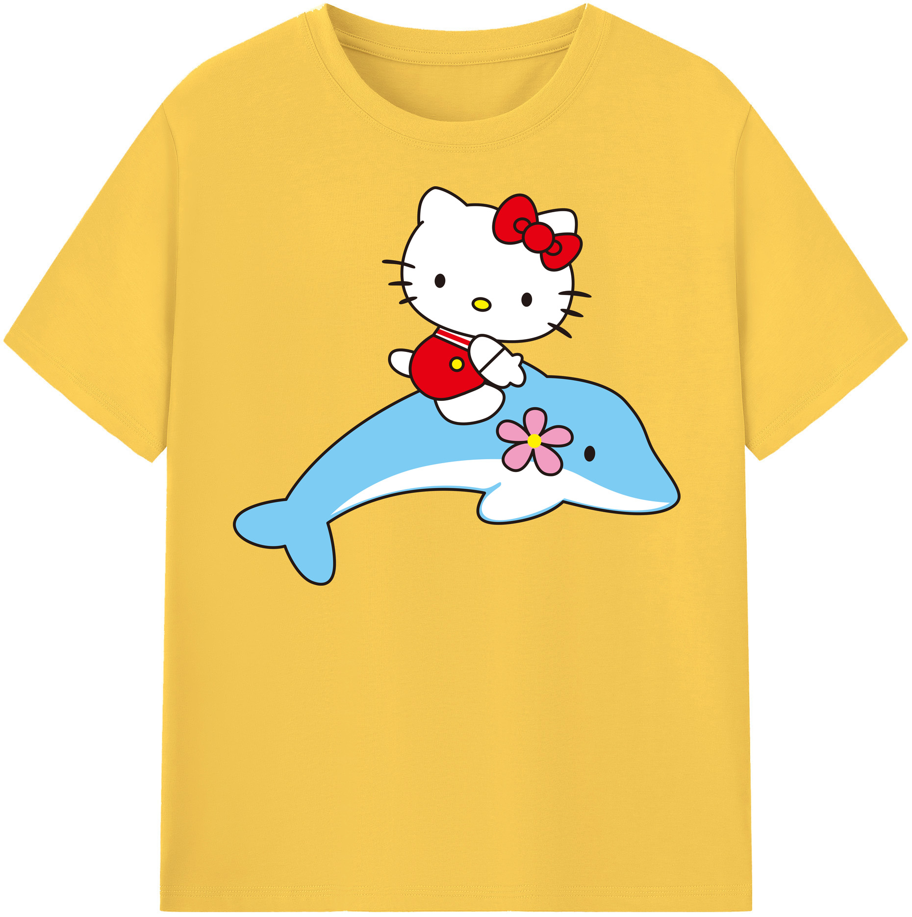 （画像用） Hello Kitty ハローキティ 綿100％半袖Tシャツ（フロントプリント）