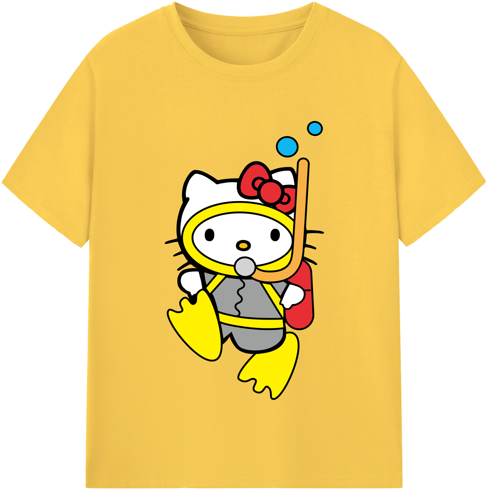 （画像用） Hello Kitty ハローキティ 綿100％半袖Tシャツ（フロントプリント）