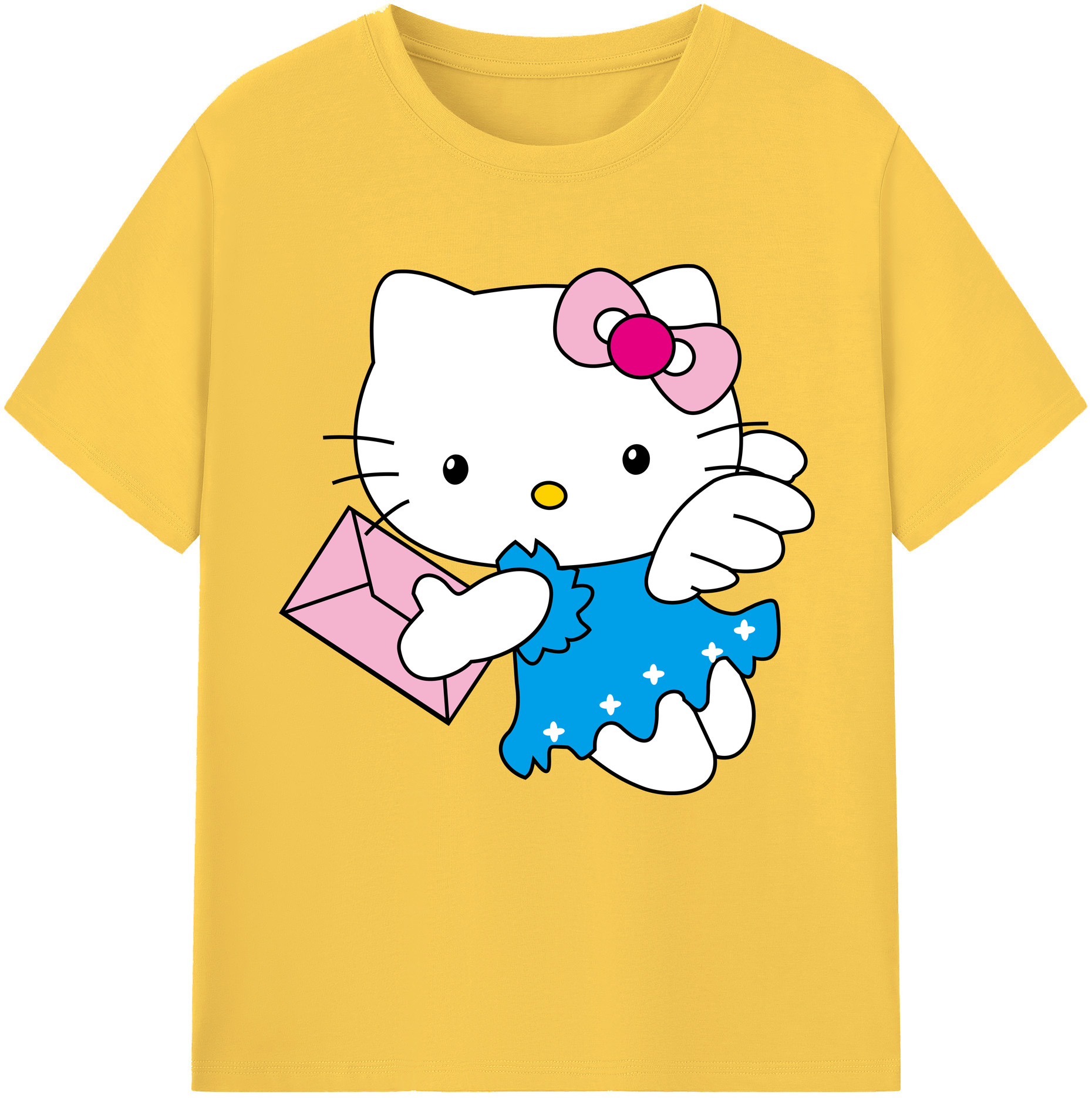 （画像用） Hello Kitty ハローキティ 綿100％半袖Tシャツ（フロントプリント）
