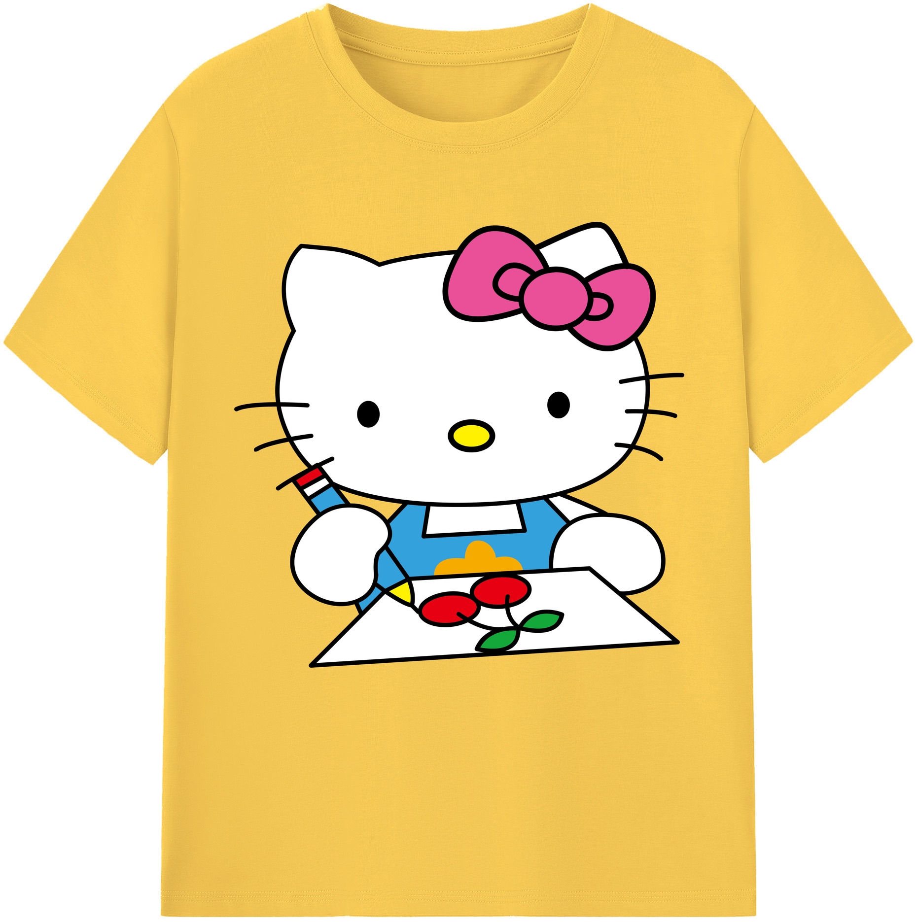 （画像用） Hello Kitty ハローキティ 綿100％半袖Tシャツ（フロントプリント）