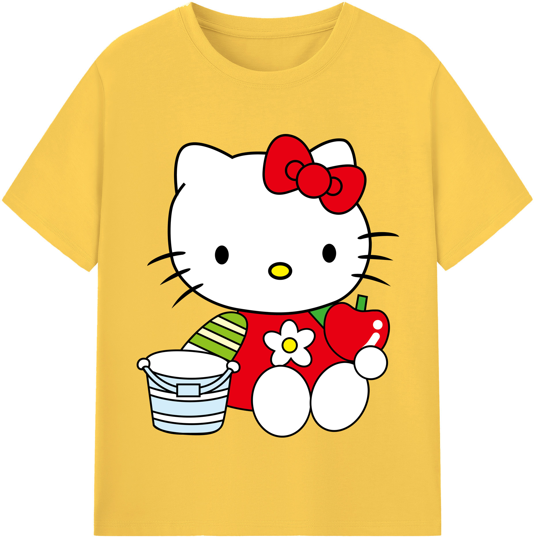 （画像用） Hello Kitty ハローキティ 綿100％半袖Tシャツ（フロントプリント）
