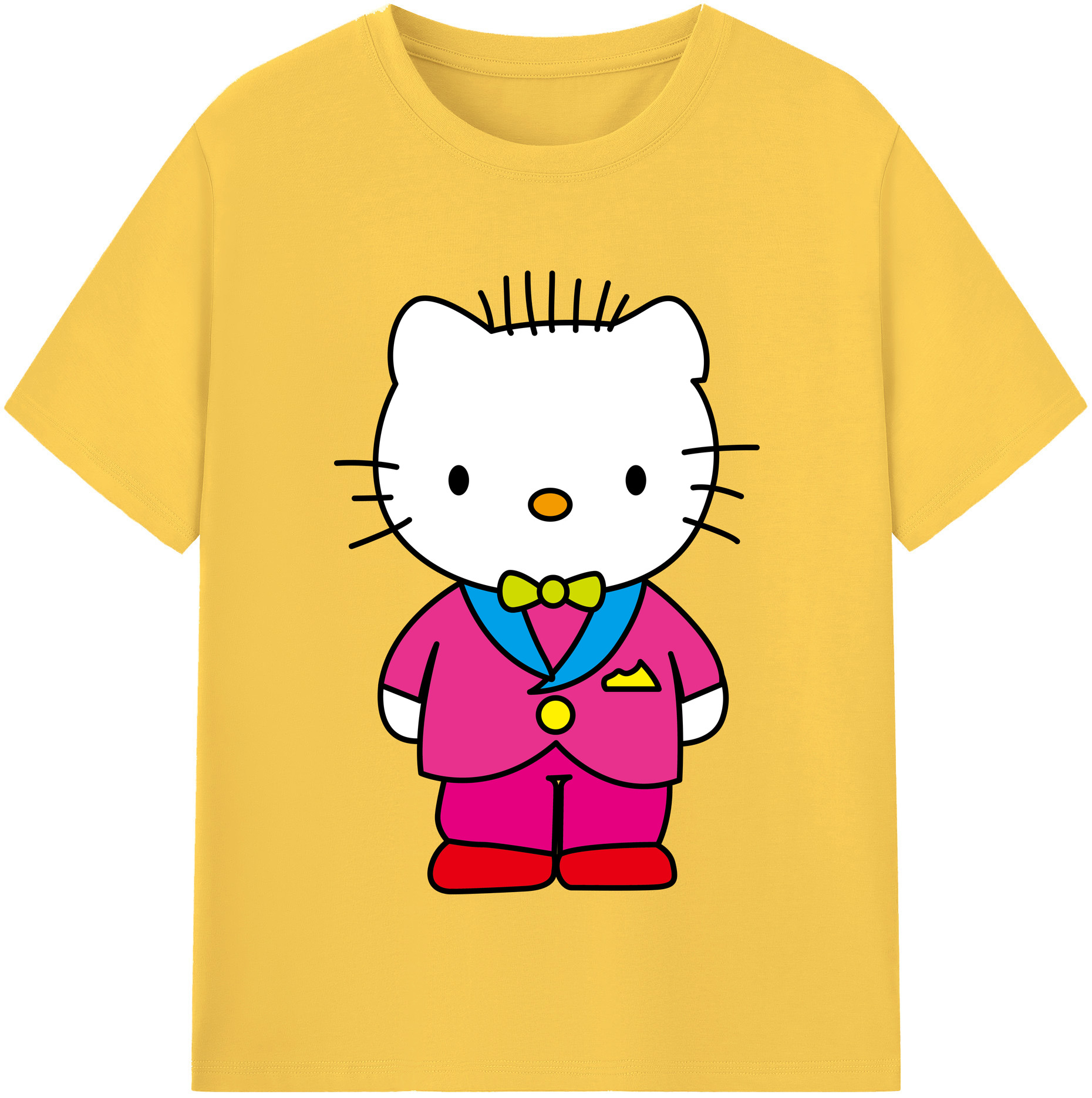（画像用） Hello Kitty ハローキティ 綿100％半袖Tシャツ（フロントプリント）