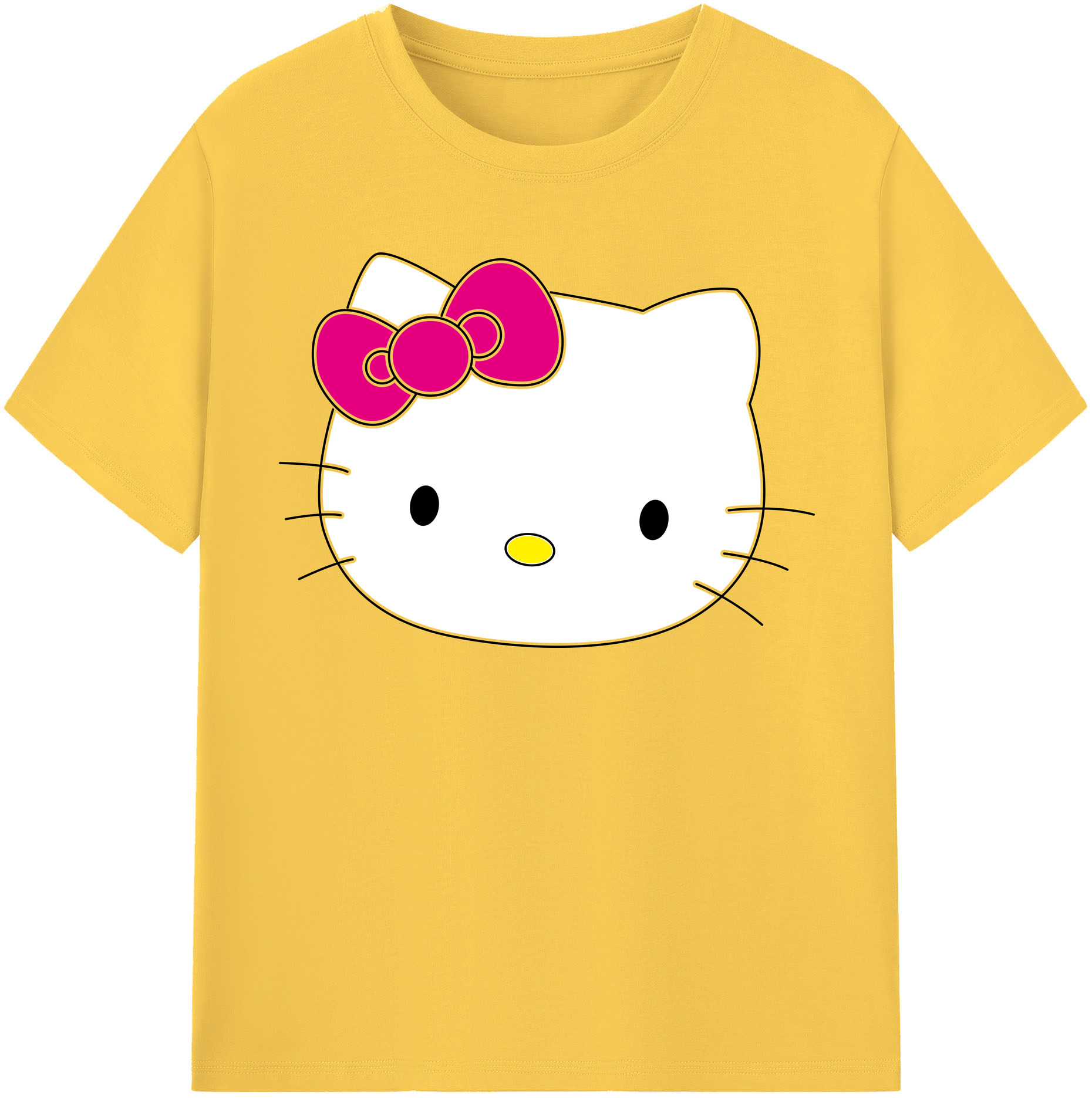 （画像用） Hello Kitty ハローキティ 綿100％半袖Tシャツ（フロントプリント）