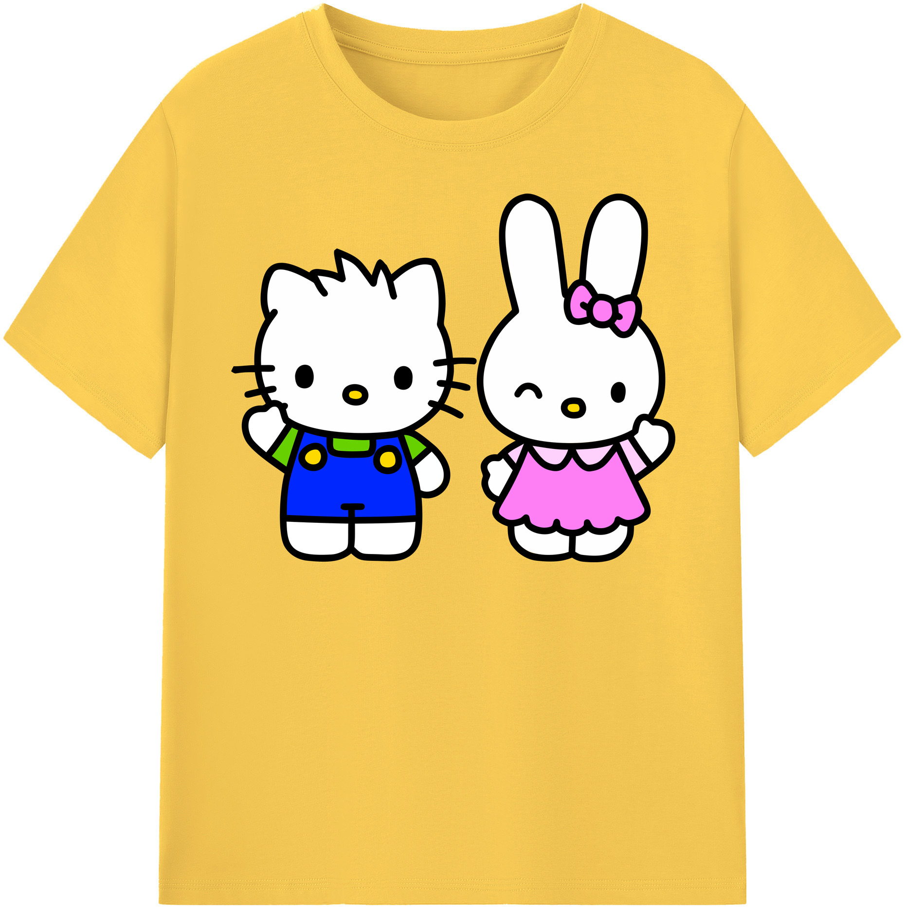 （画像用） Hello Kitty ハローキティ 綿100％半袖Tシャツ（フロントプリント）