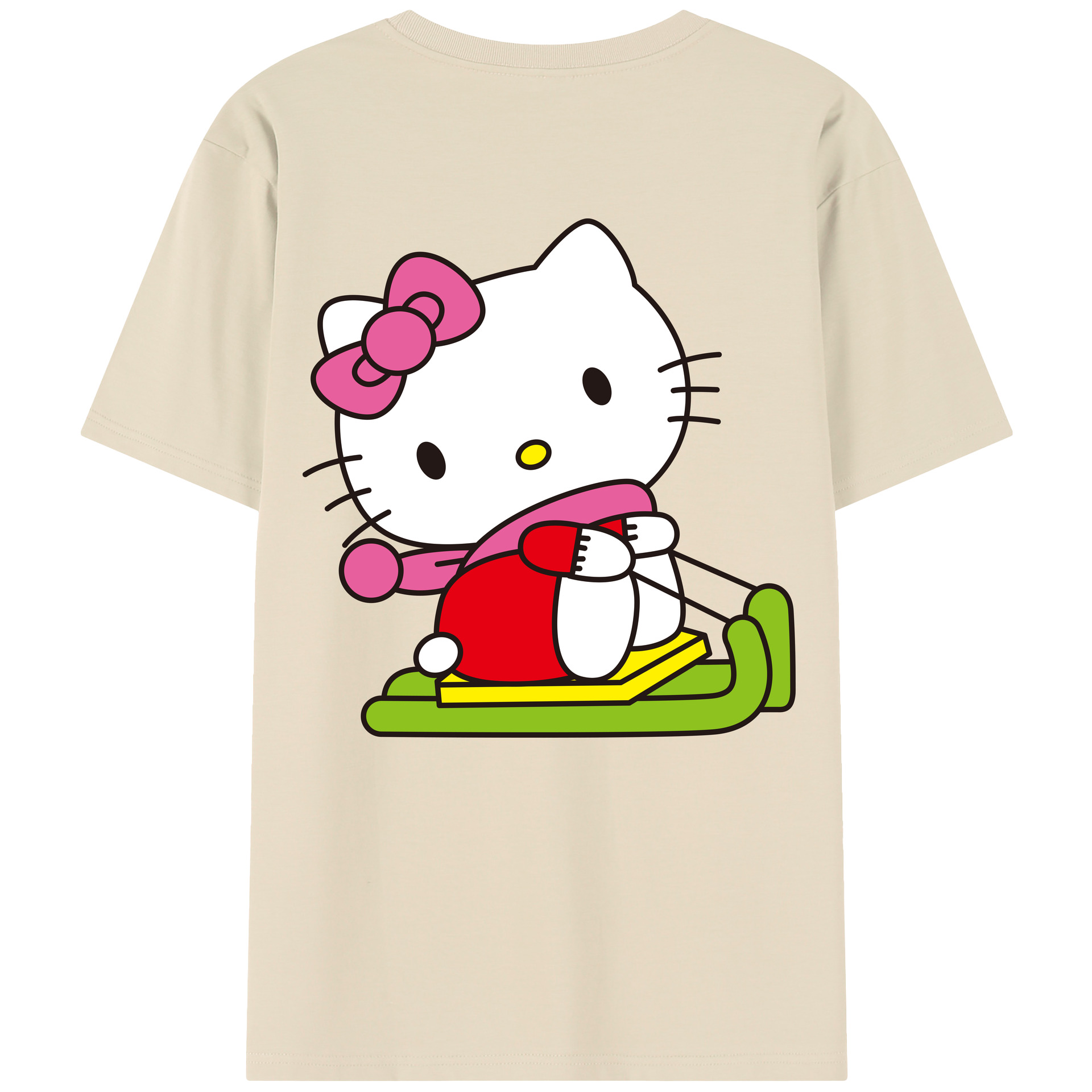 （画像用） Hello Kitty ハローキティ 綿100％半袖Tシャツ（背面プリント）
