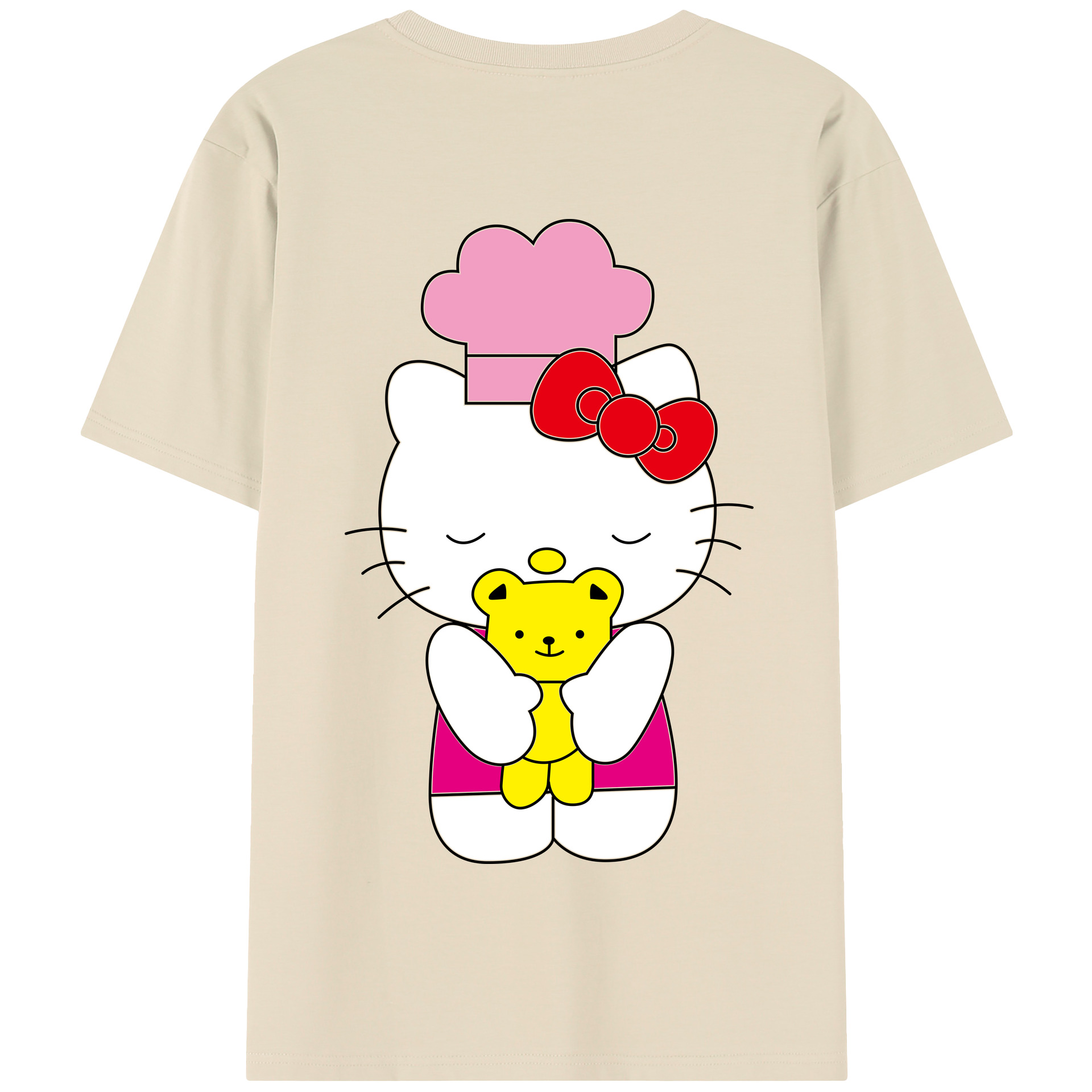 （画像用） Hello Kitty ハローキティ 綿100％半袖Tシャツ（背面プリント）