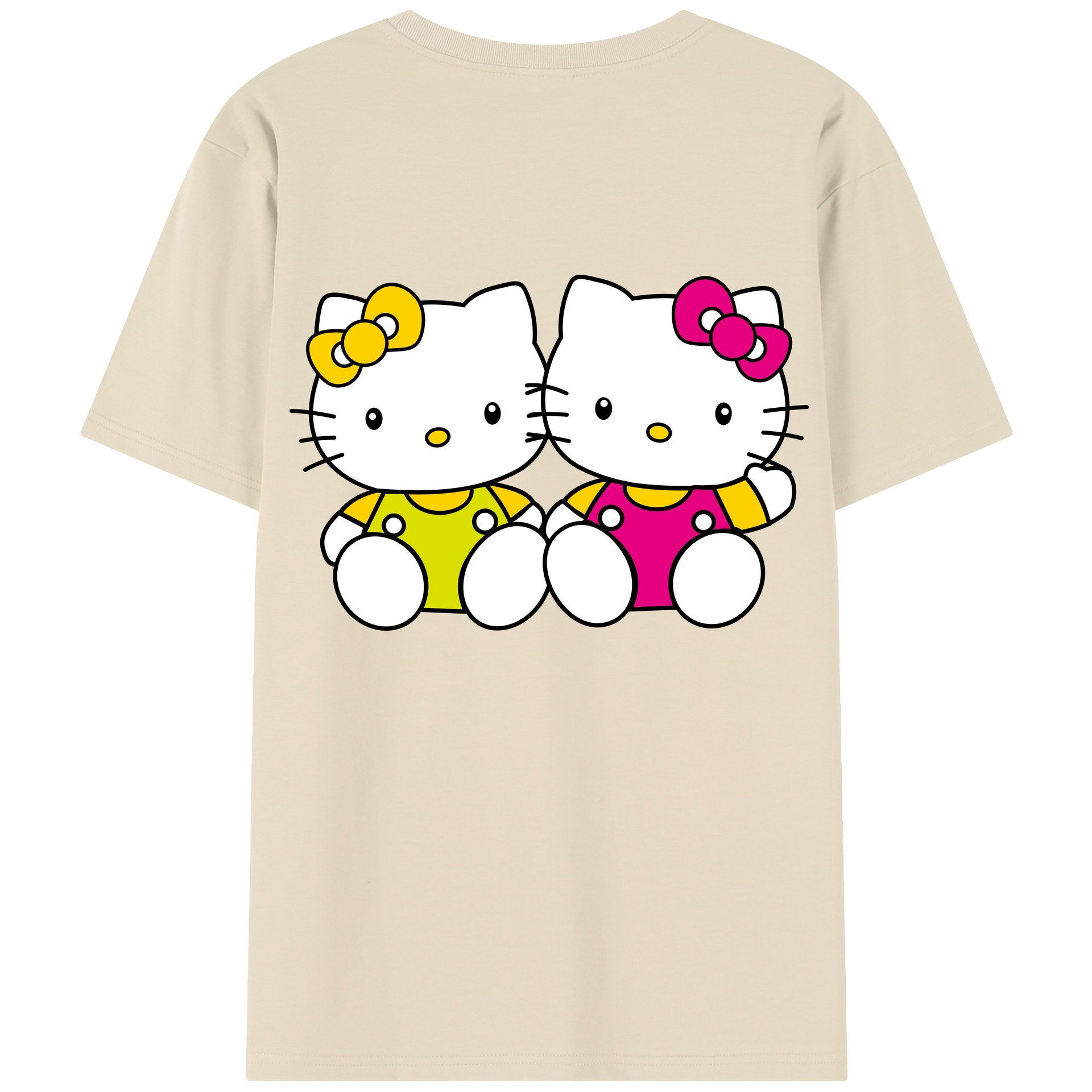 （画像用） Hello Kitty ハローキティ 綿100％半袖Tシャツ（背面プリント）