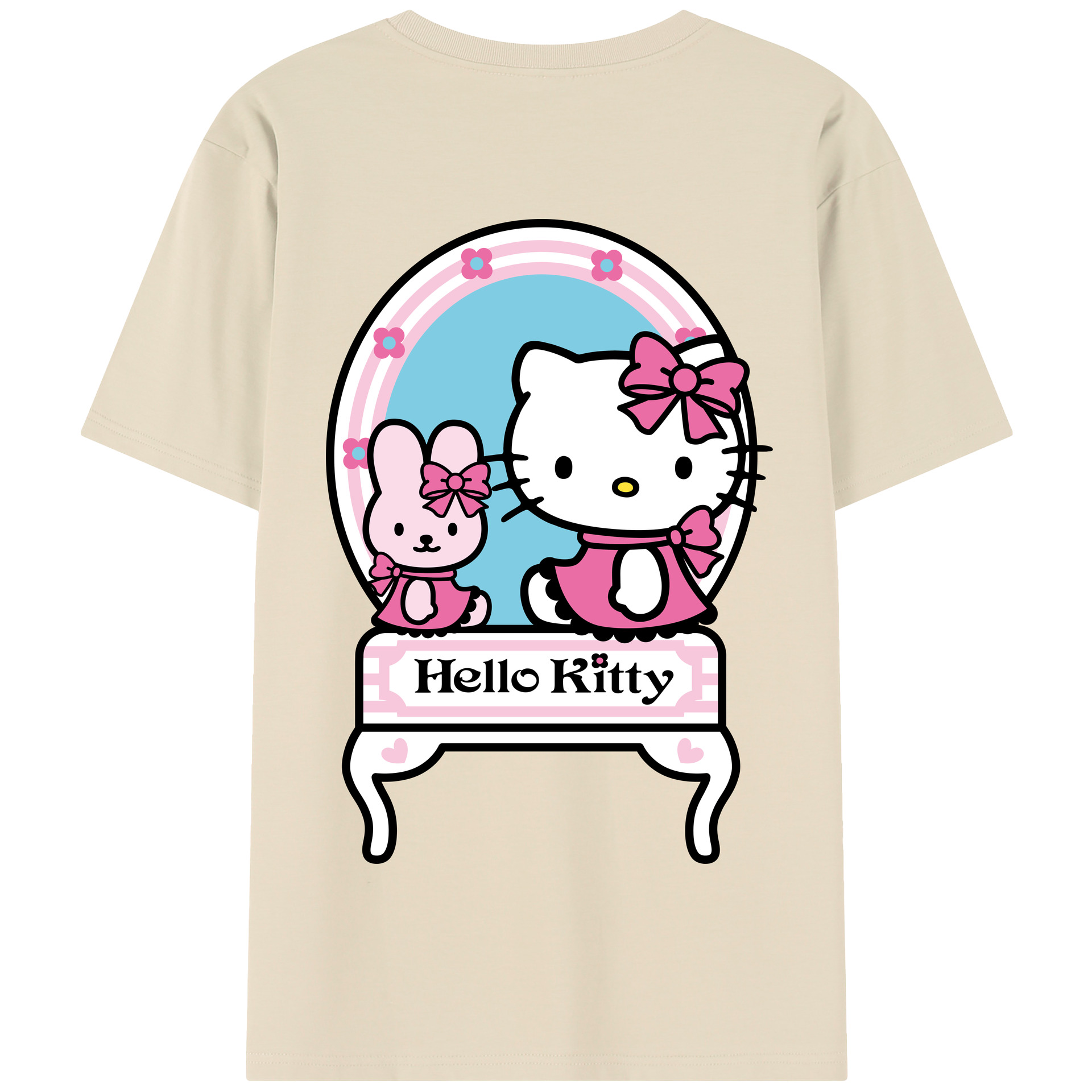 （画像用） Hello Kitty ハローキティ 綿100％半袖Tシャツ（背面プリント）