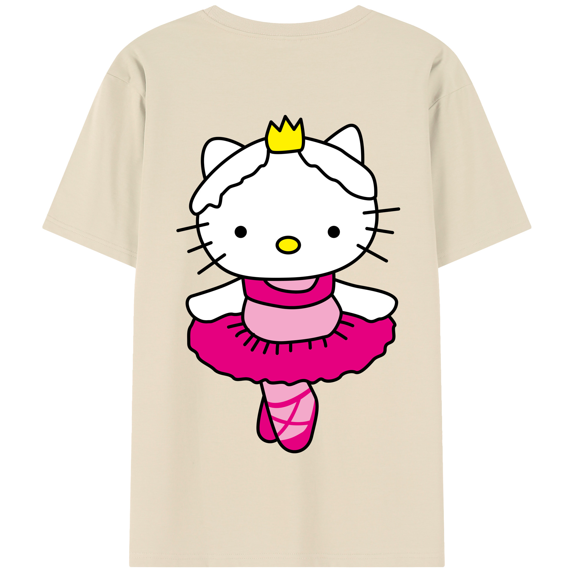 （画像用） Hello Kitty ハローキティ 綿100％半袖Tシャツ（背面プリント）