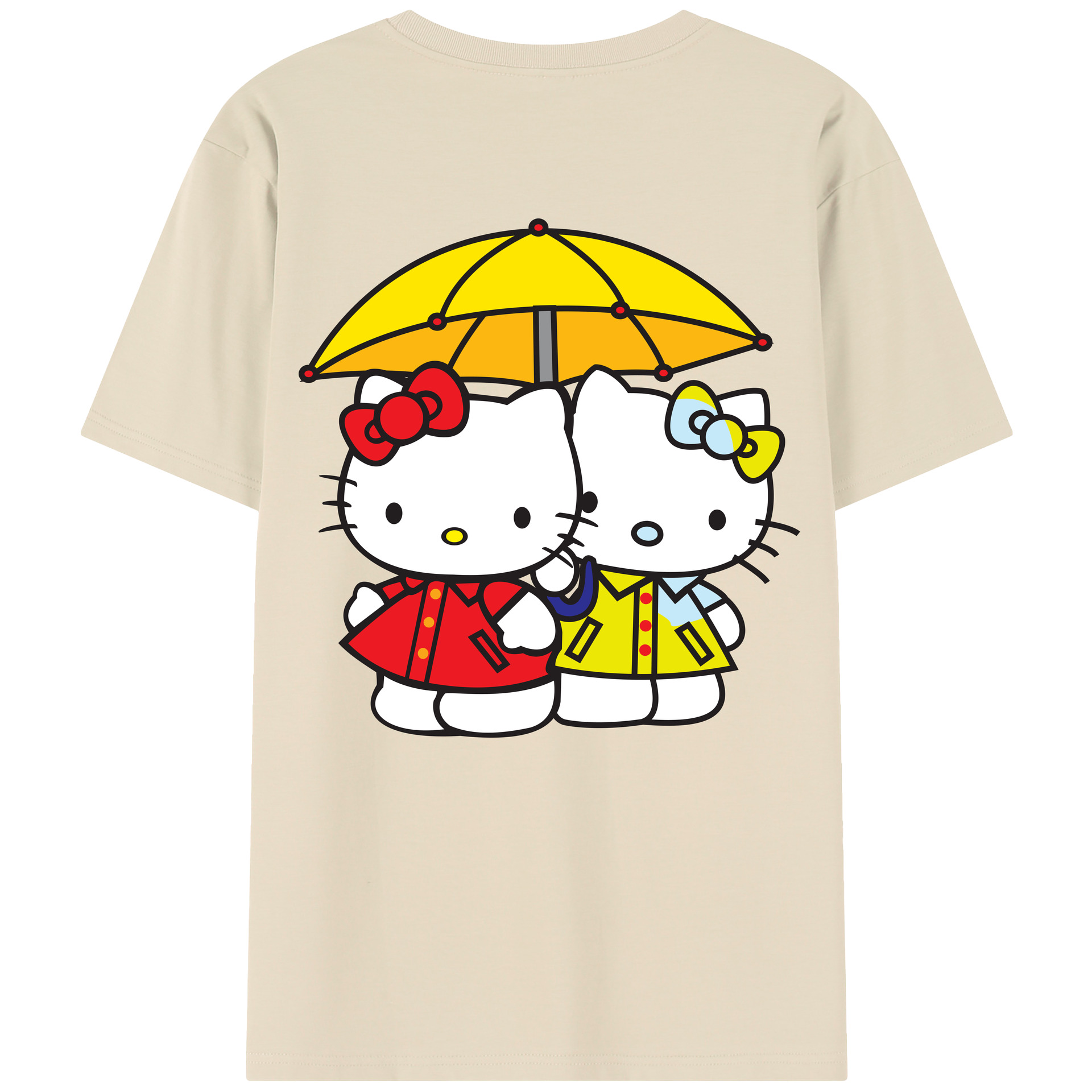 （画像用） Hello Kitty ハローキティ 綿100％半袖Tシャツ（背面プリント）