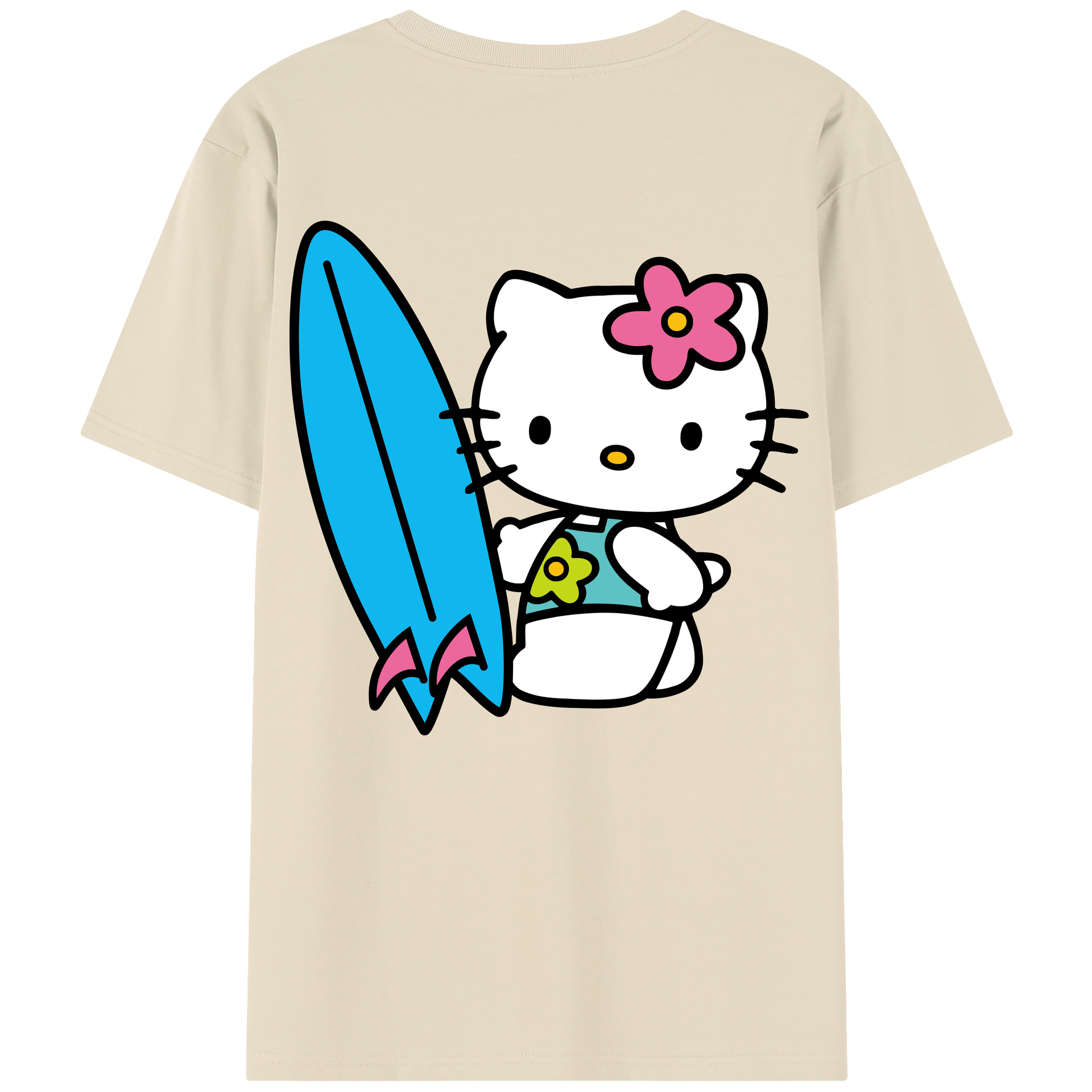 （画像用） Hello Kitty ハローキティ 綿100％半袖Tシャツ（背面プリント）