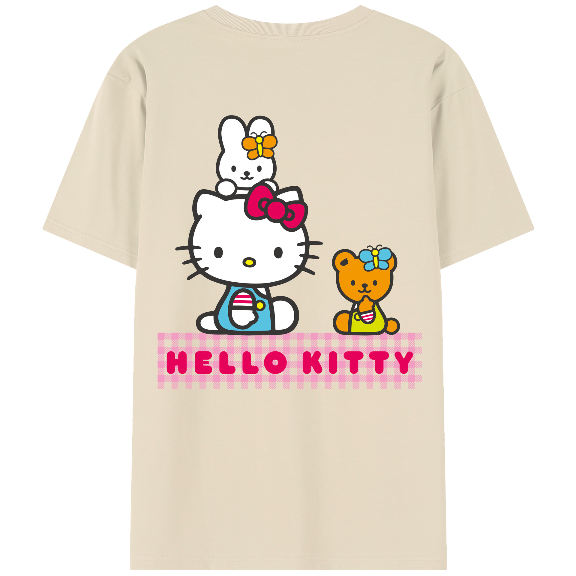 （画像用） Hello Kitty ハローキティ 綿100％半袖Tシャツ（背面プリント）