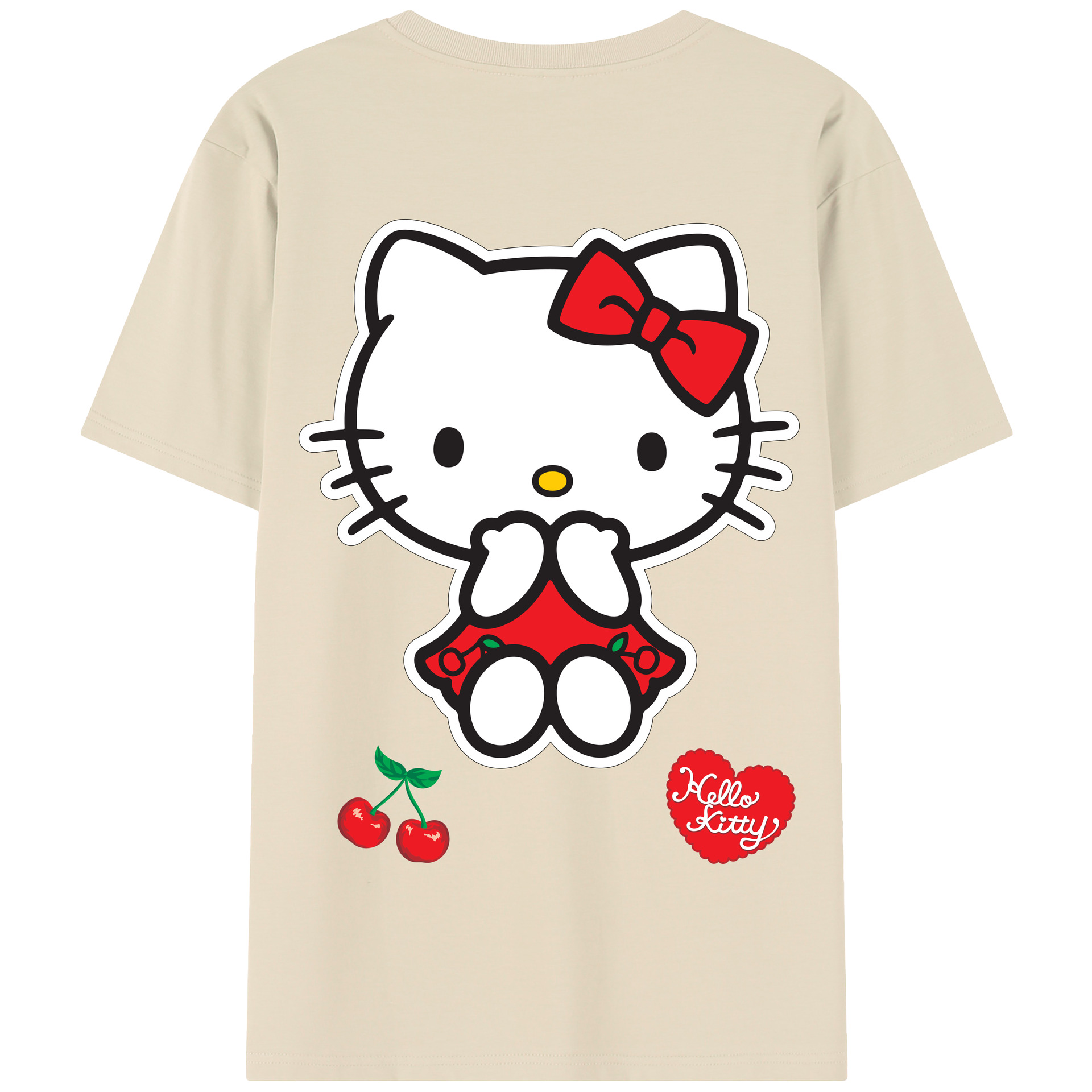 （画像用） Hello Kitty ハローキティ 綿100％半袖Tシャツ（背面プリント）