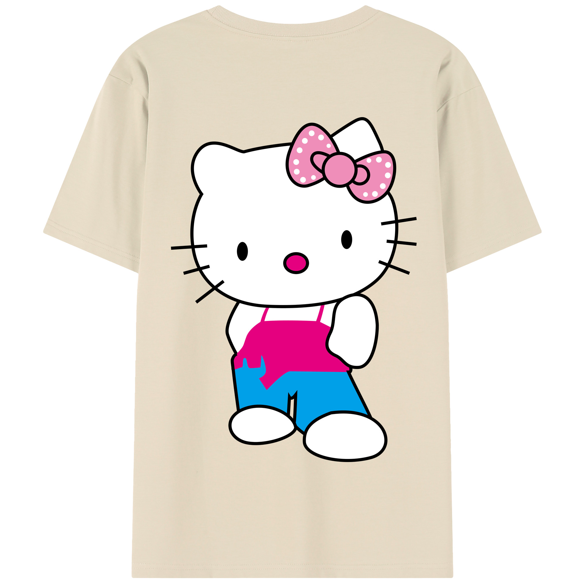 （画像用） Hello Kitty ハローキティ 綿100％半袖Tシャツ（背面プリント）