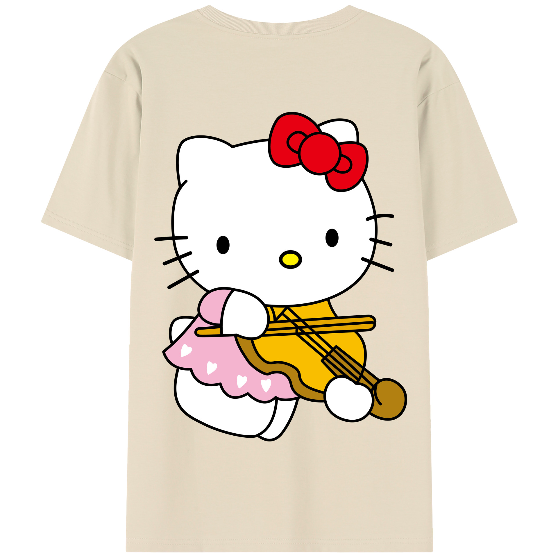 （画像用） Hello Kitty ハローキティ 綿100％半袖Tシャツ（背面プリント）