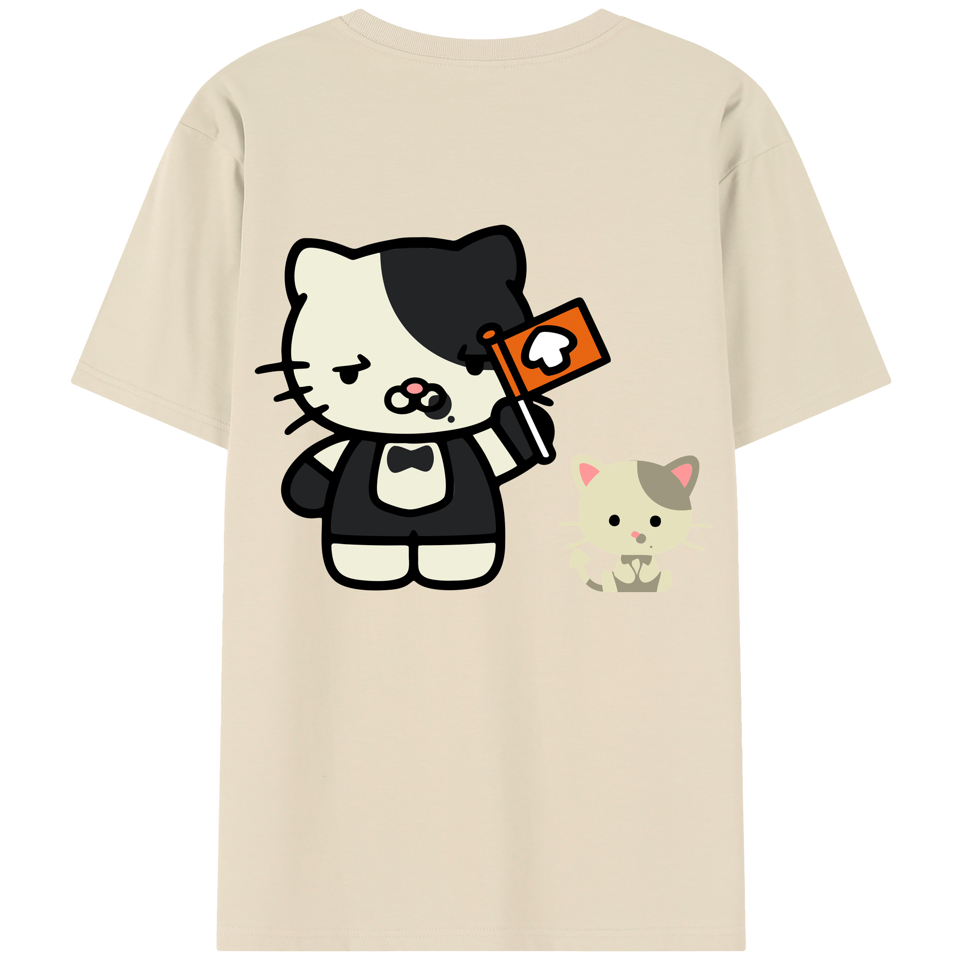 （画像用） Hello Kitty ハローキティ 綿100％半袖Tシャツ（背面プリント）