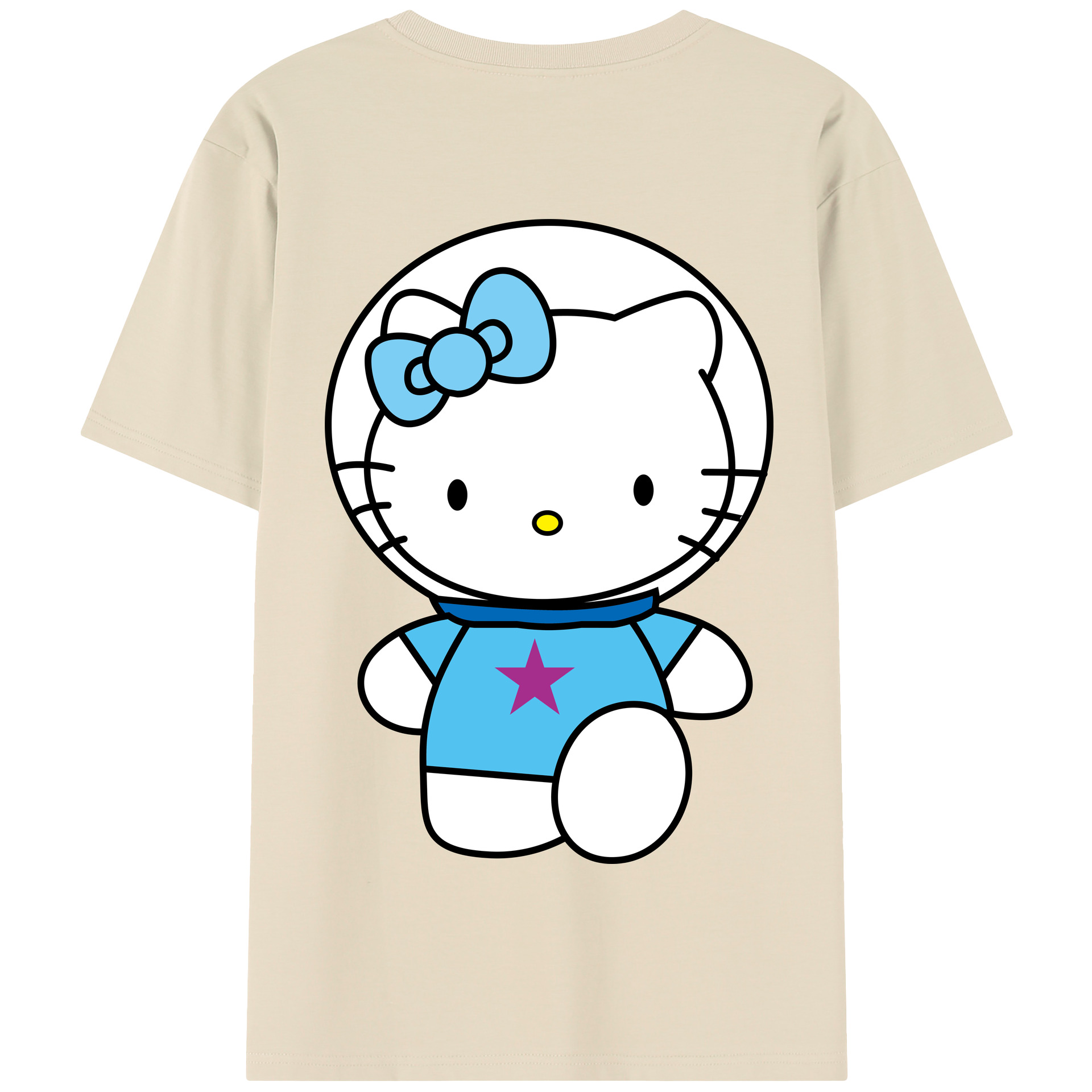 （画像用） Hello Kitty ハローキティ 綿100％半袖Tシャツ（背面プリント）