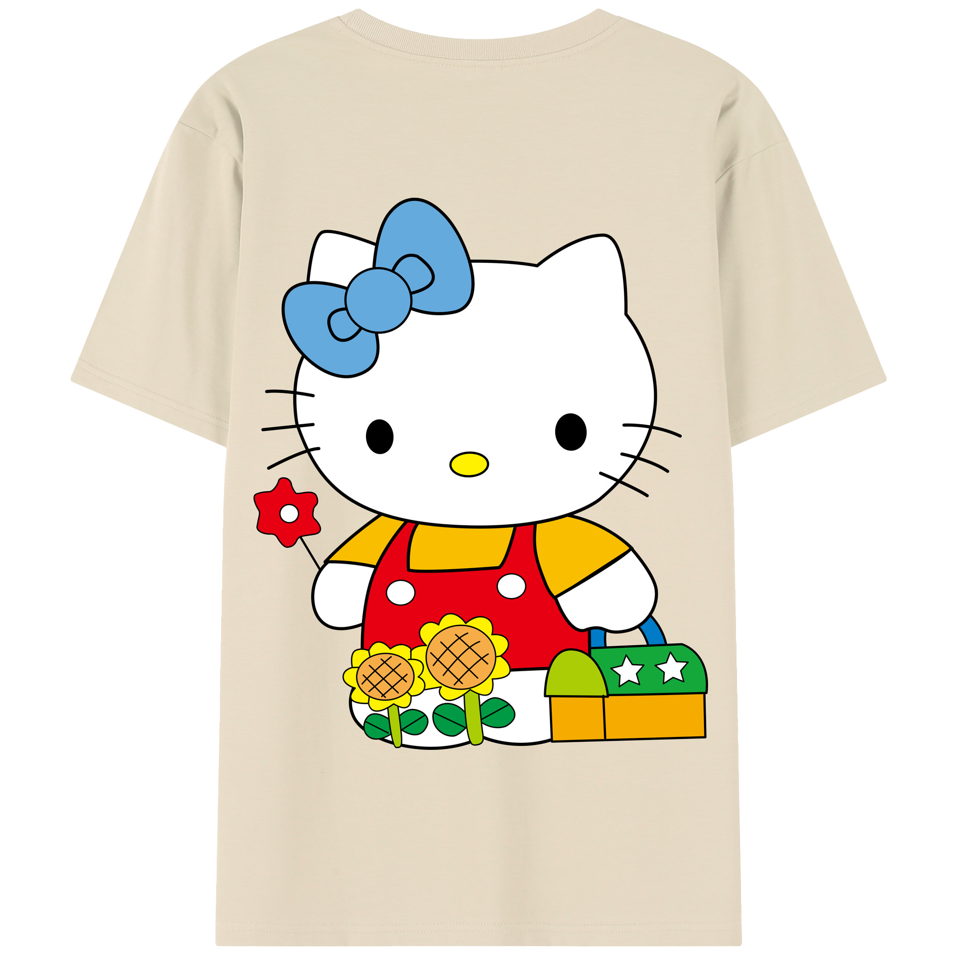 （画像用） Hello Kitty ハローキティ 綿100％半袖Tシャツ（背面プリント）