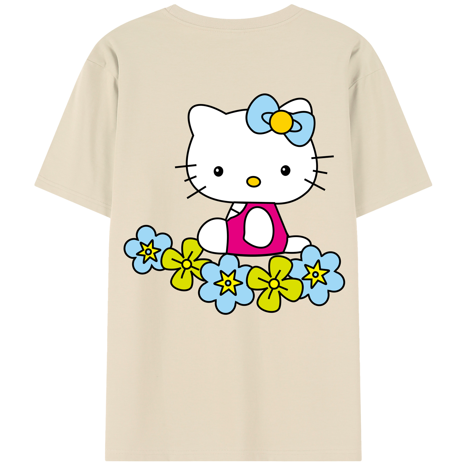 （画像用） Hello Kitty ハローキティ 綿100％半袖Tシャツ（背面プリント）