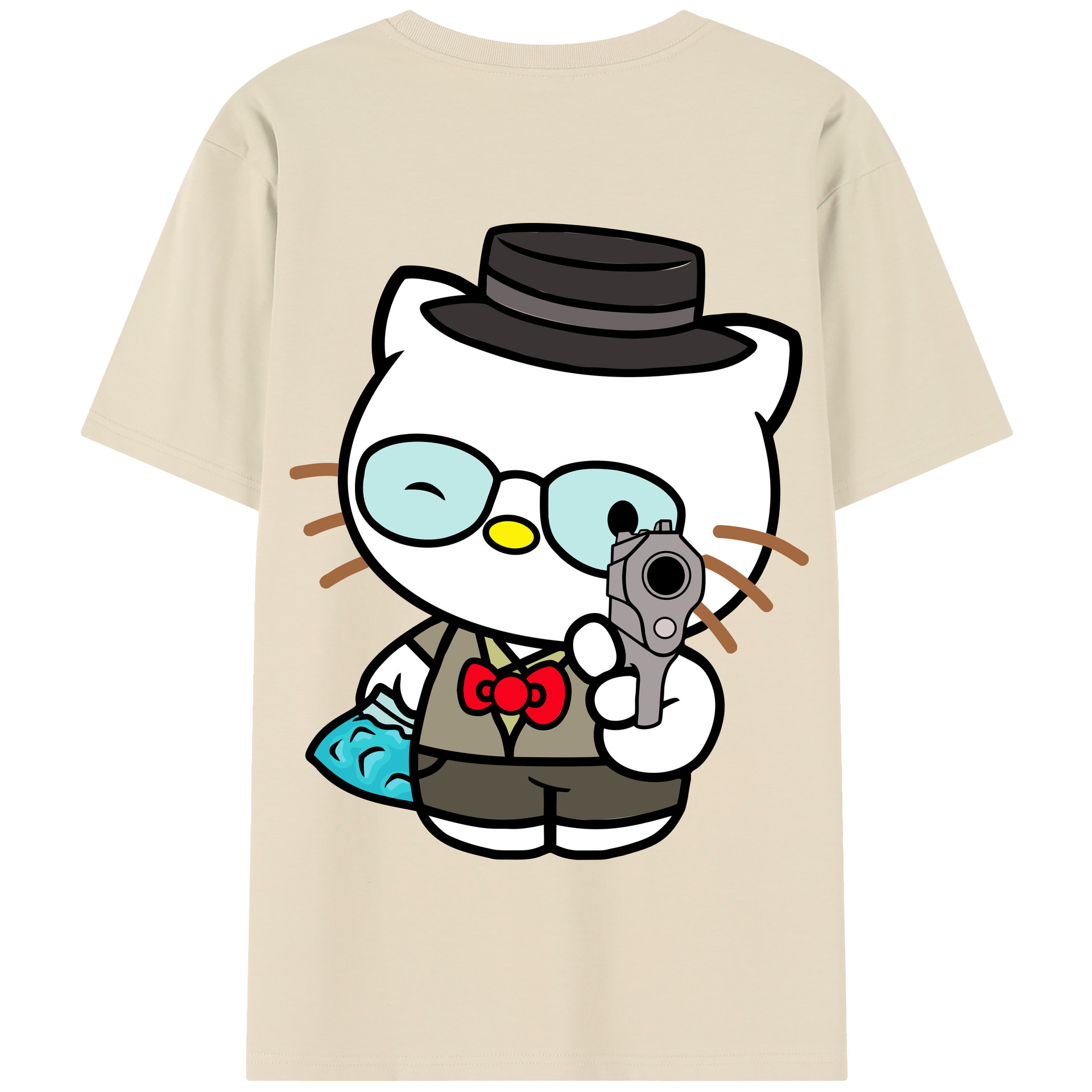 （画像用） Hello Kitty ハローキティ 綿100％半袖Tシャツ（背面プリント）