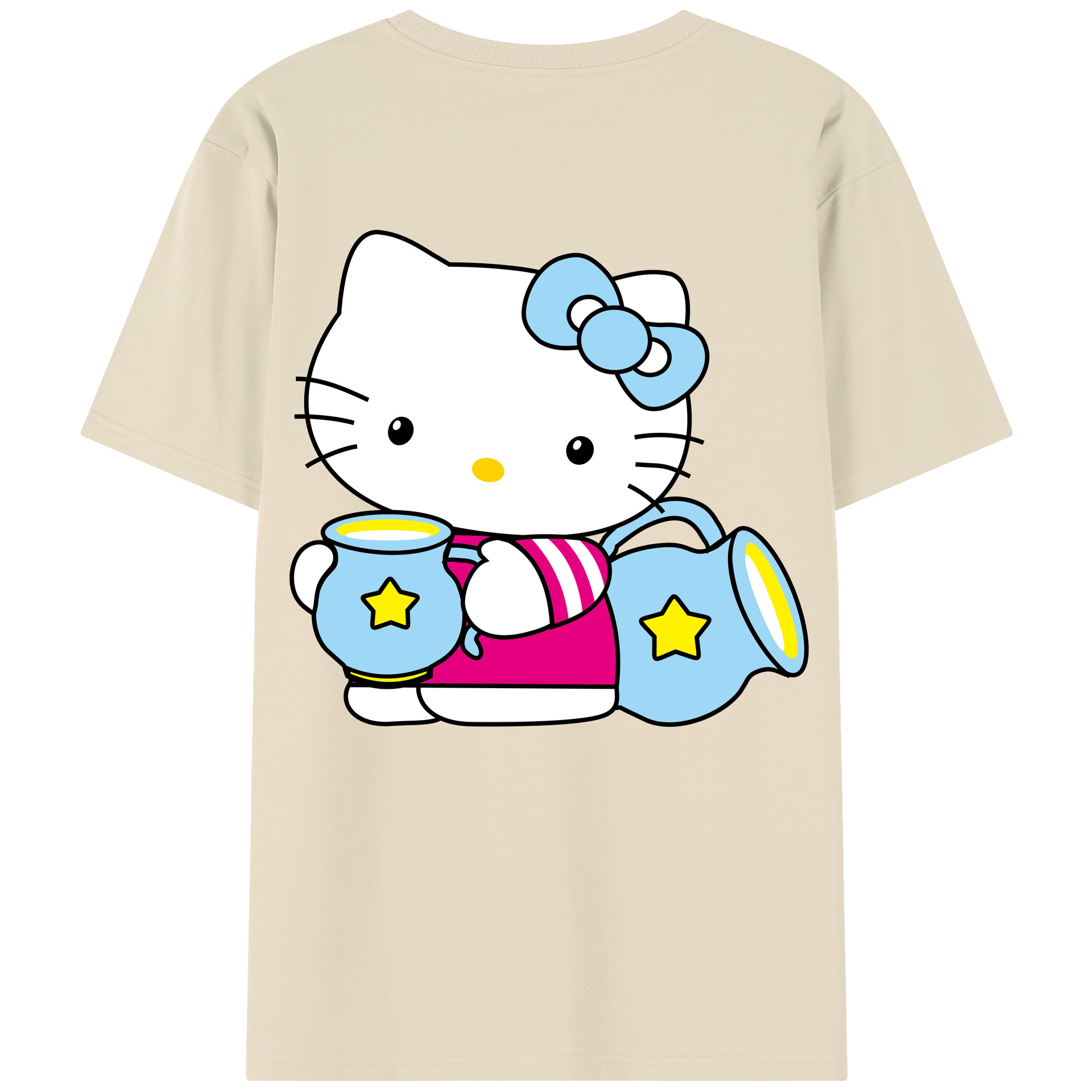（画像用） Hello Kitty ハローキティ 綿100％半袖Tシャツ（背面プリント）