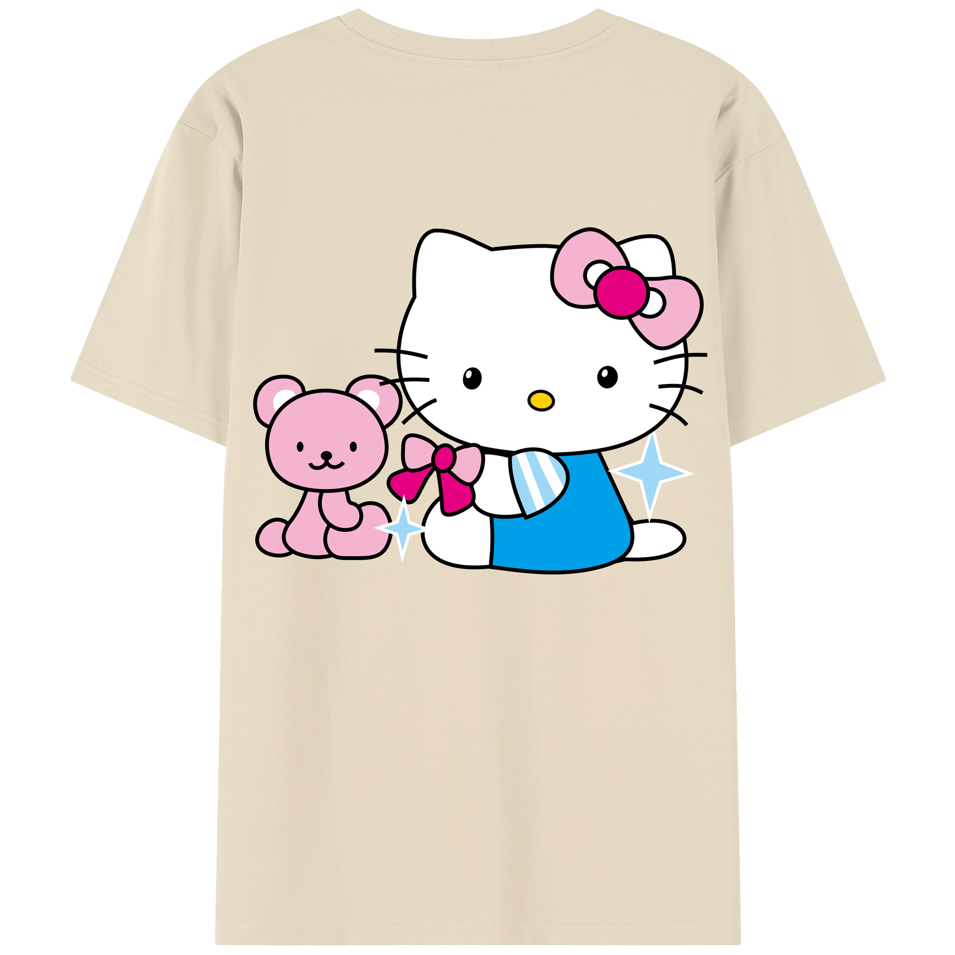 （画像用） Hello Kitty ハローキティ 綿100％半袖Tシャツ（背面プリント）