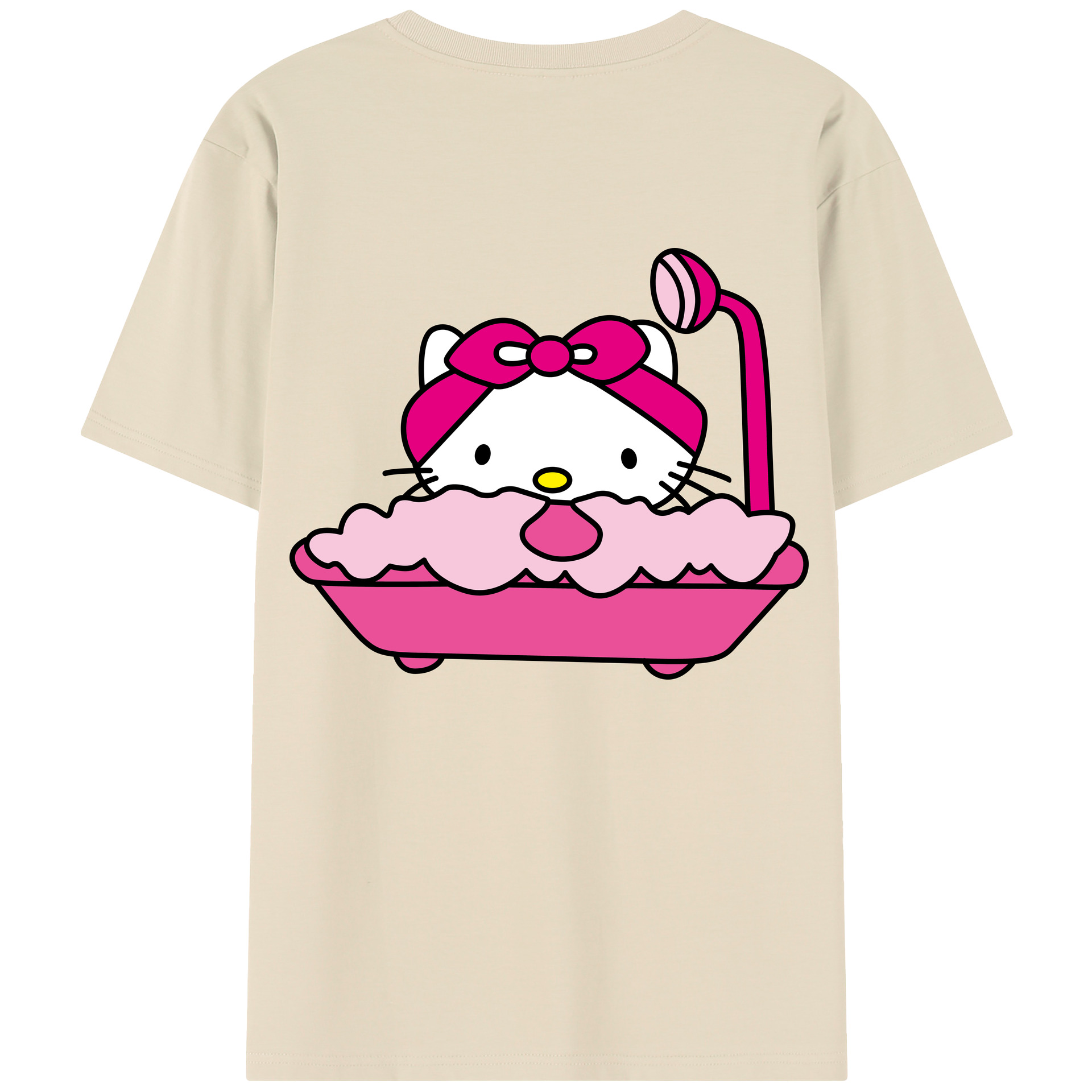 （画像用） Hello Kitty ハローキティ 綿100％半袖Tシャツ（背面プリント）
