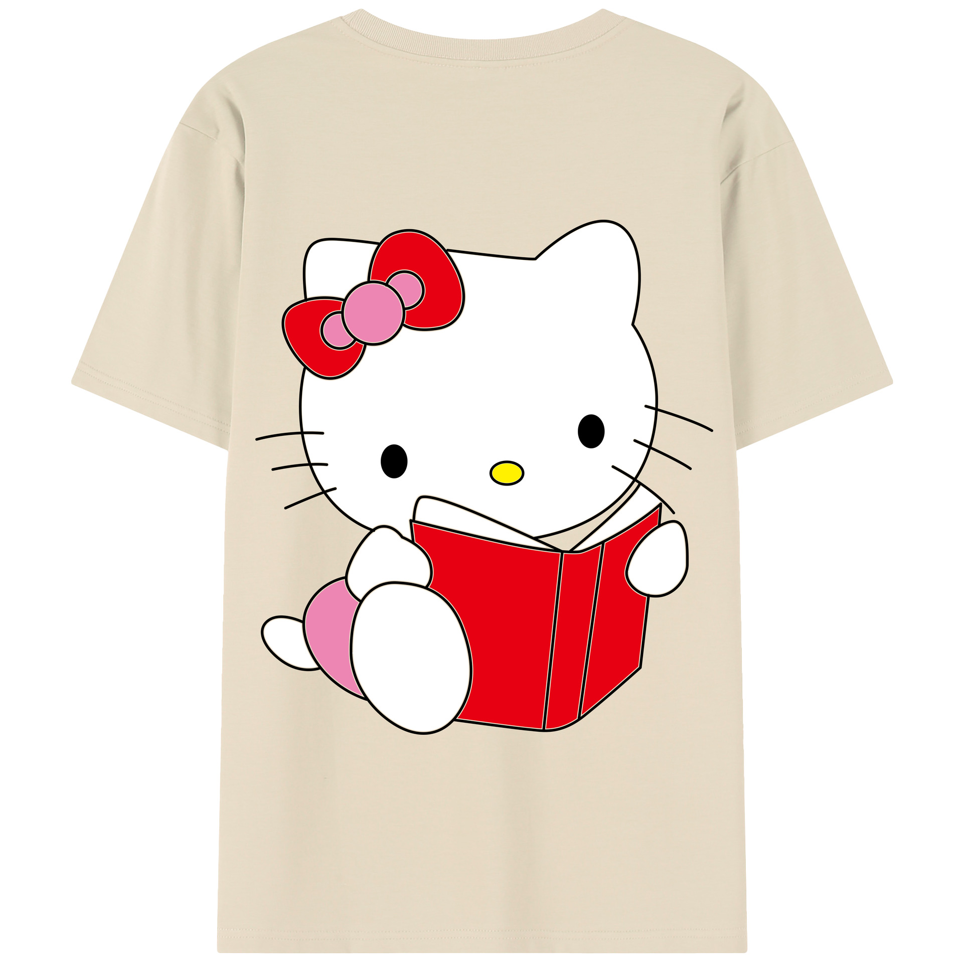 （画像用） Hello Kitty ハローキティ 綿100％半袖Tシャツ（背面プリント）