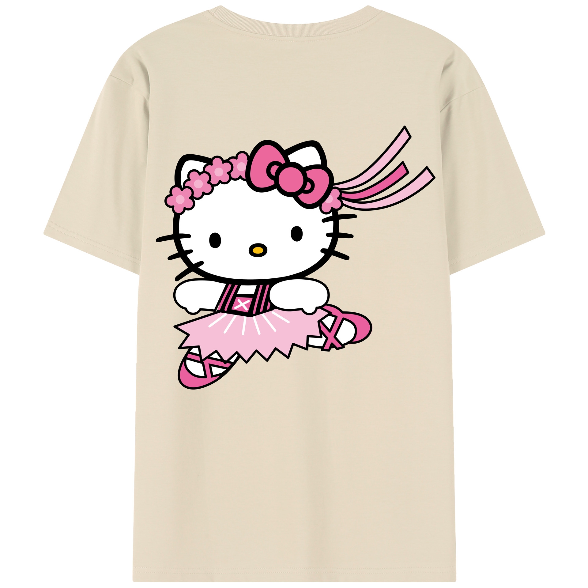 （画像用） Hello Kitty ハローキティ 綿100％半袖Tシャツ（背面プリント）