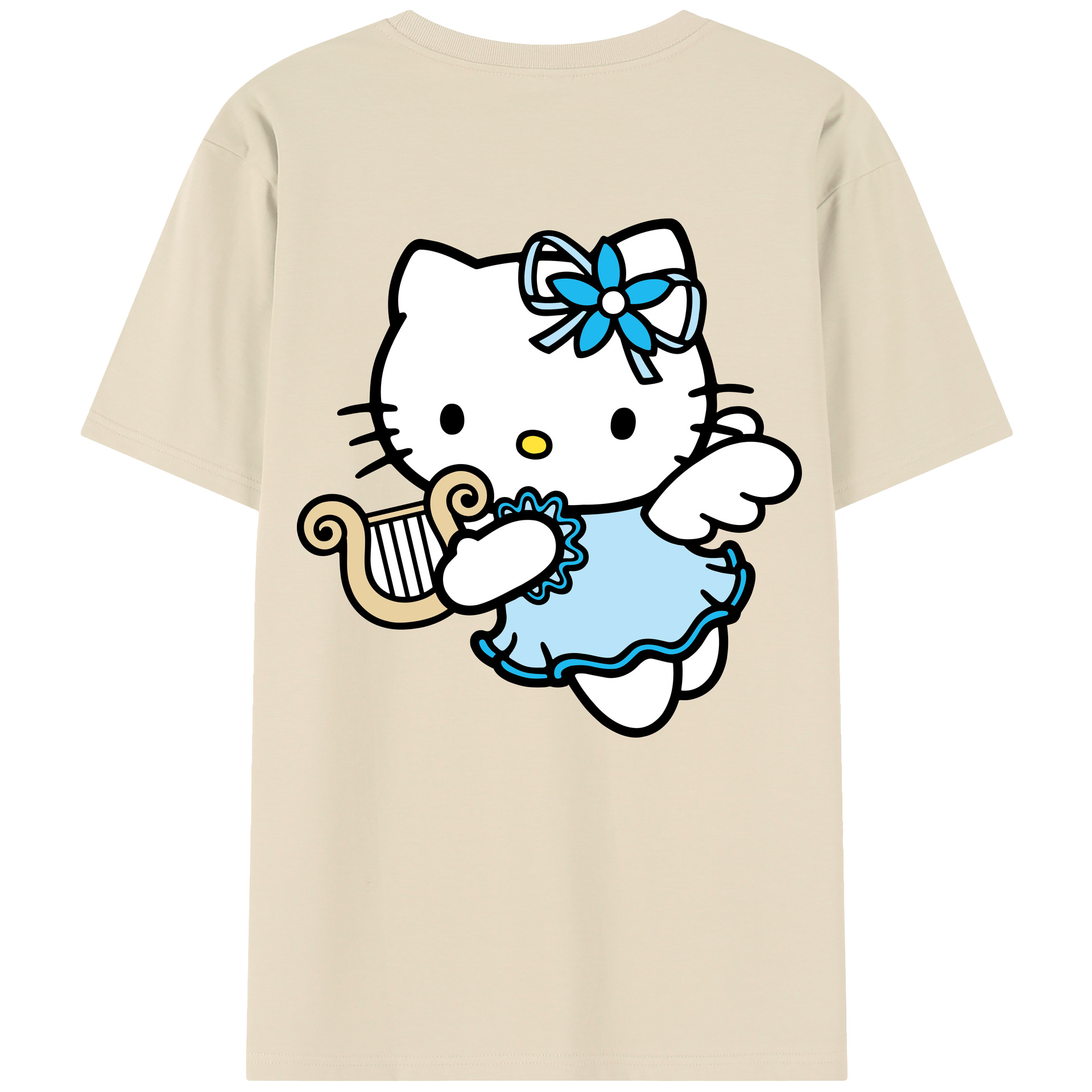 （画像用） Hello Kitty ハローキティ 綿100％半袖Tシャツ（背面プリント）