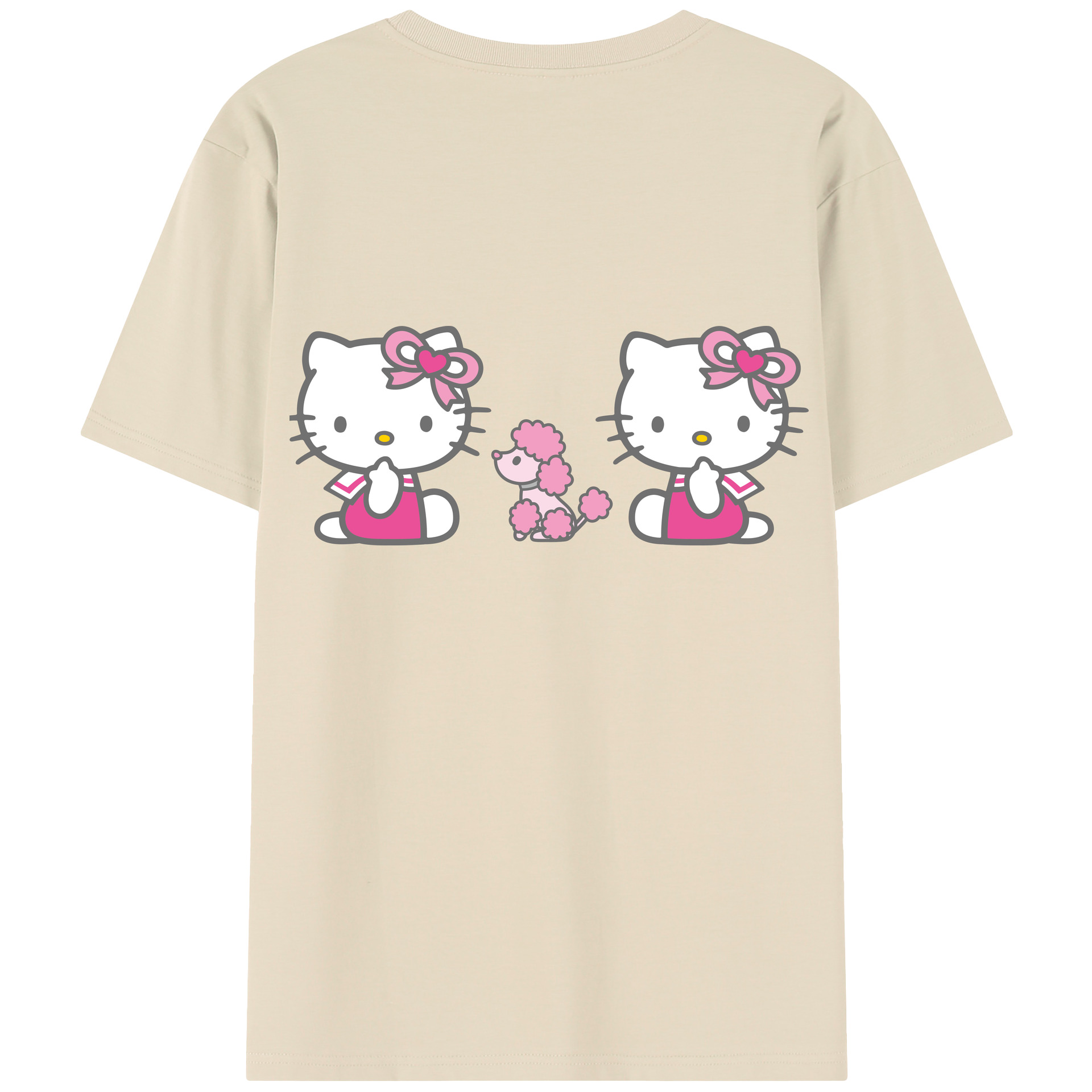 （画像用） Hello Kitty ハローキティ 綿100％半袖Tシャツ（背面プリント）