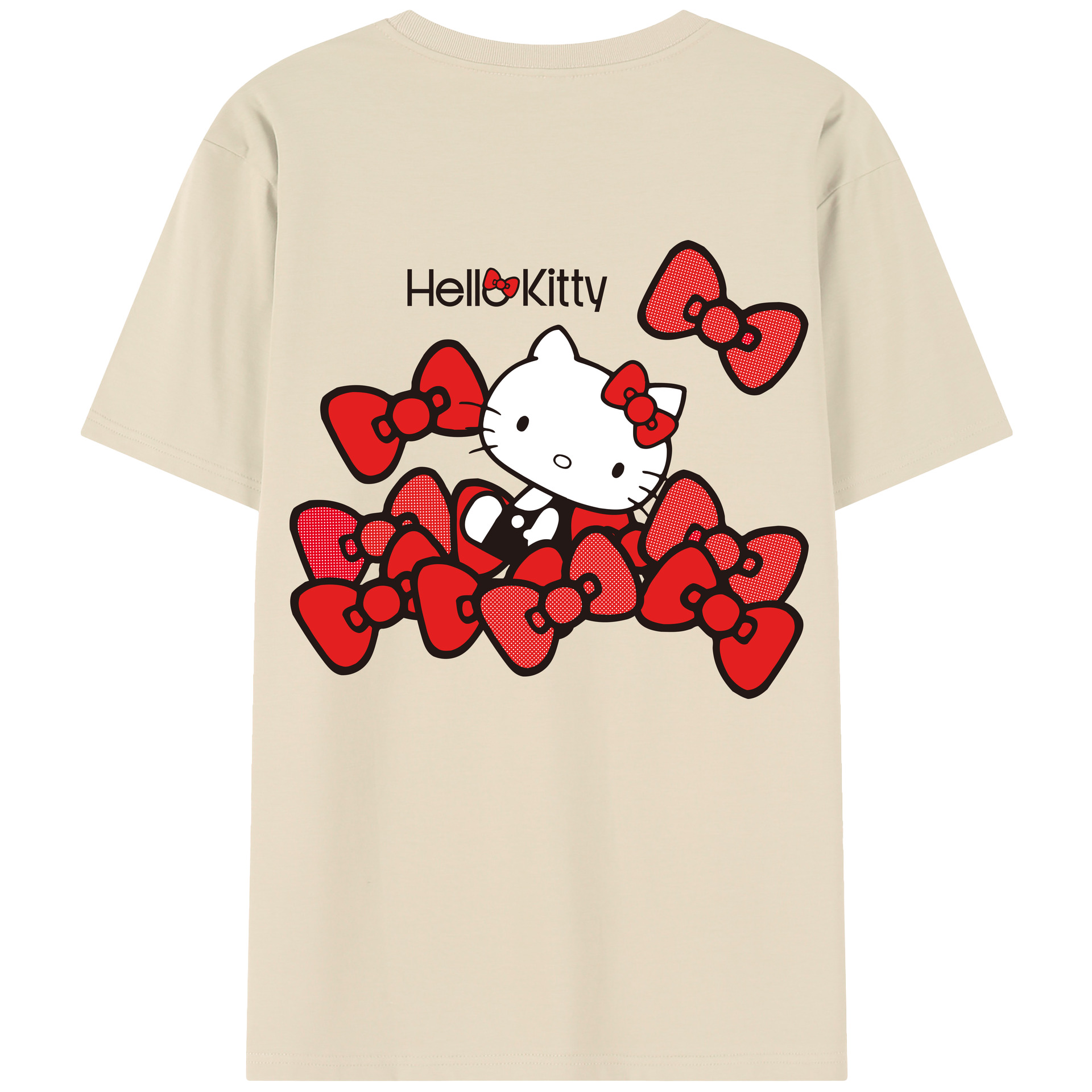 （画像用） Hello Kitty ハローキティ 綿100％半袖Tシャツ（背面プリント）