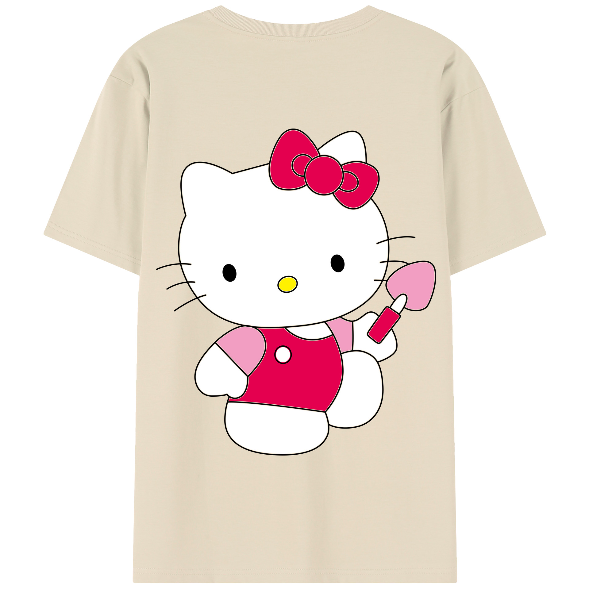 （画像用） Hello Kitty ハローキティ 綿100％半袖Tシャツ（背面プリント）