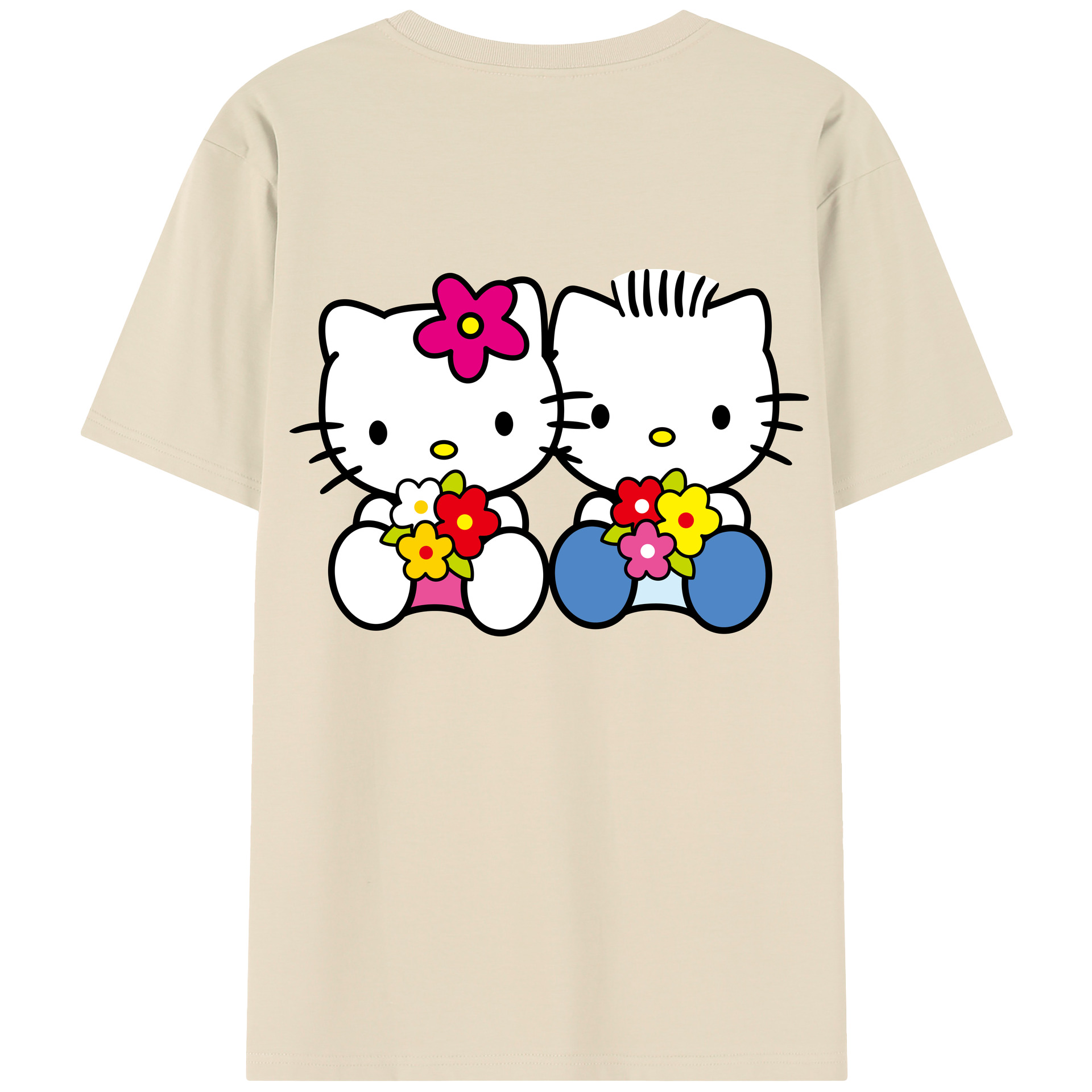 （画像用） Hello Kitty ハローキティ 綿100％半袖Tシャツ（背面プリント）